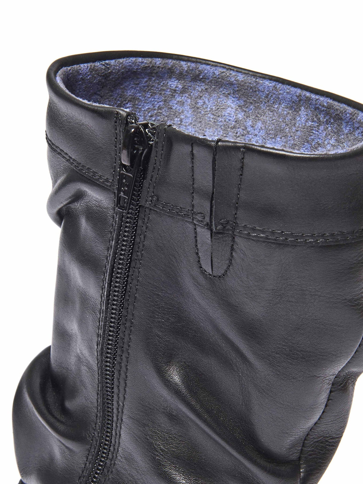 Black side zip chunky ankle boots - TEACAKE BLACK