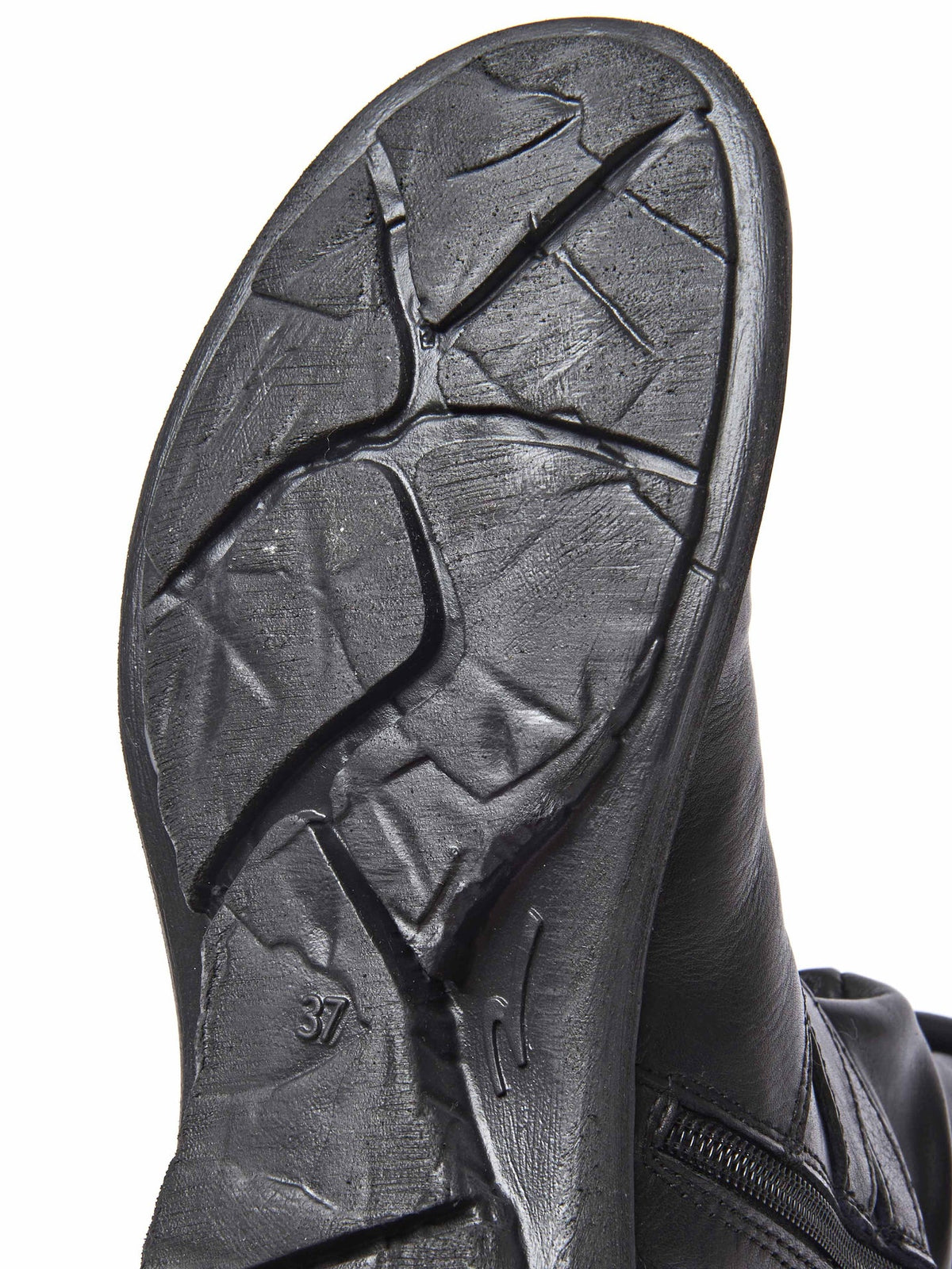 Black side zip chunky ankle boots - TEACAKE BLACK