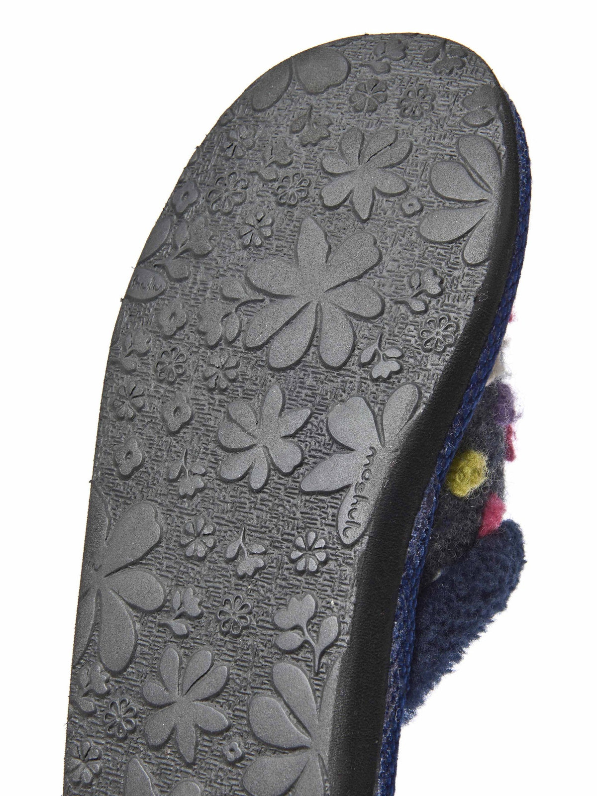 Blue colourful spotty mule slippers - MALIA 2 INDIGO