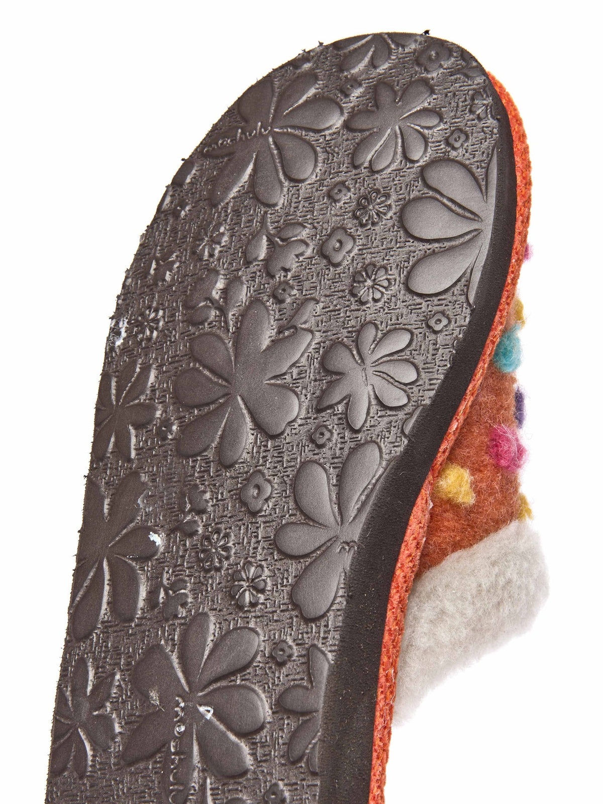 Orange colourful spotty mule slippers - MALIA 2 ORANGE