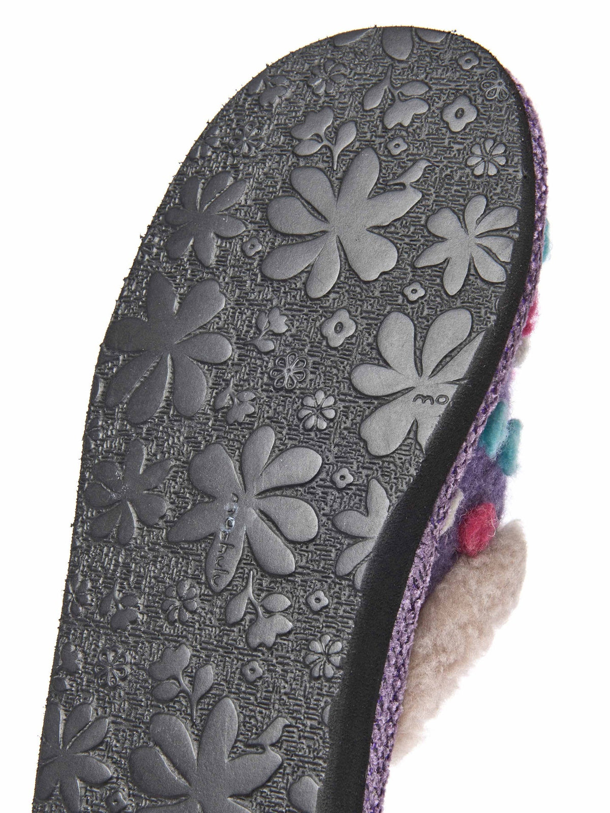 Purple colourful spotty mule slippers - MALIA 2 VIOLET