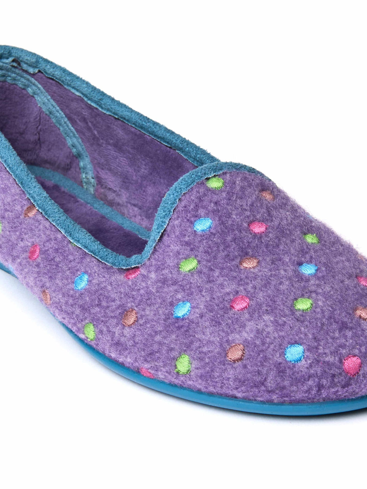 Purple mini-spot ballerina slippers - AMARETTI VIOLET