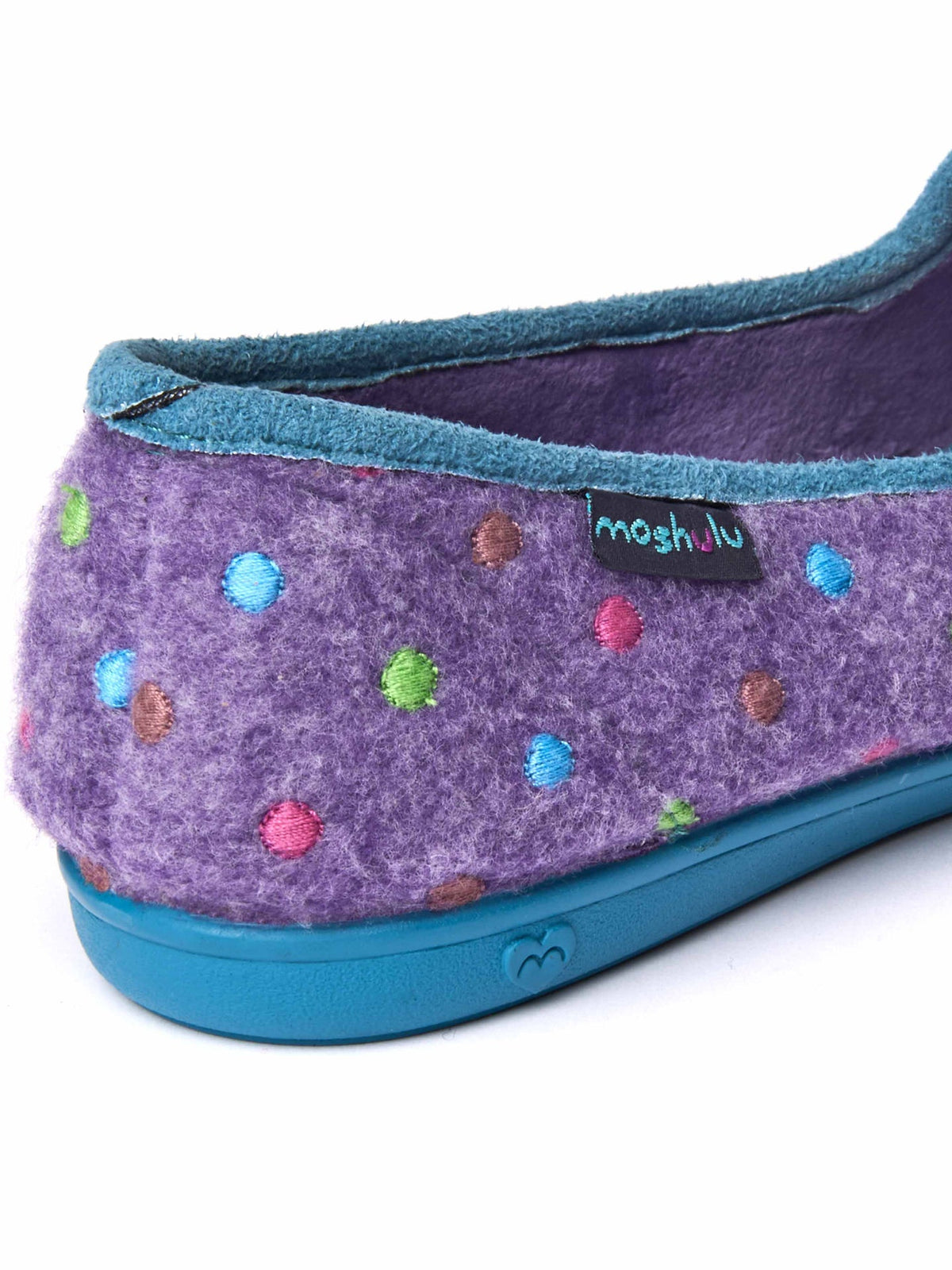 Purple mini-spot ballerina slippers - AMARETTI VIOLET