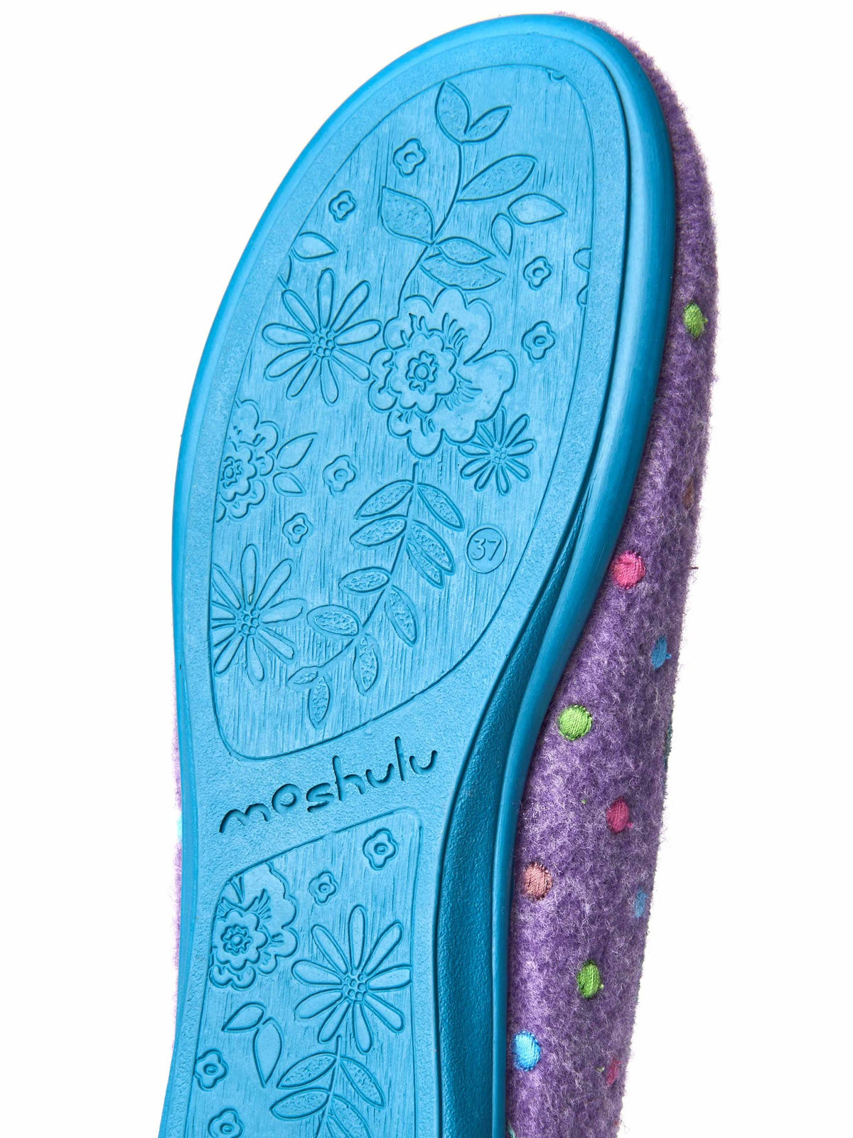 Purple mini-spot ballerina slippers - AMARETTI VIOLET