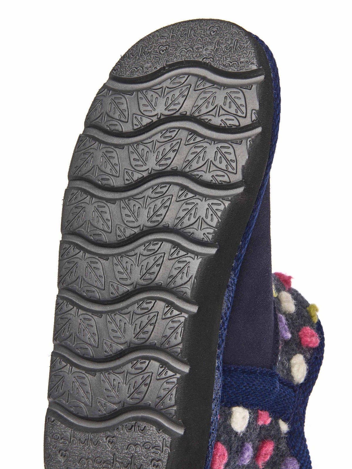 Blue spotty bootie slippers - FIRESIDE 2 INDIGO