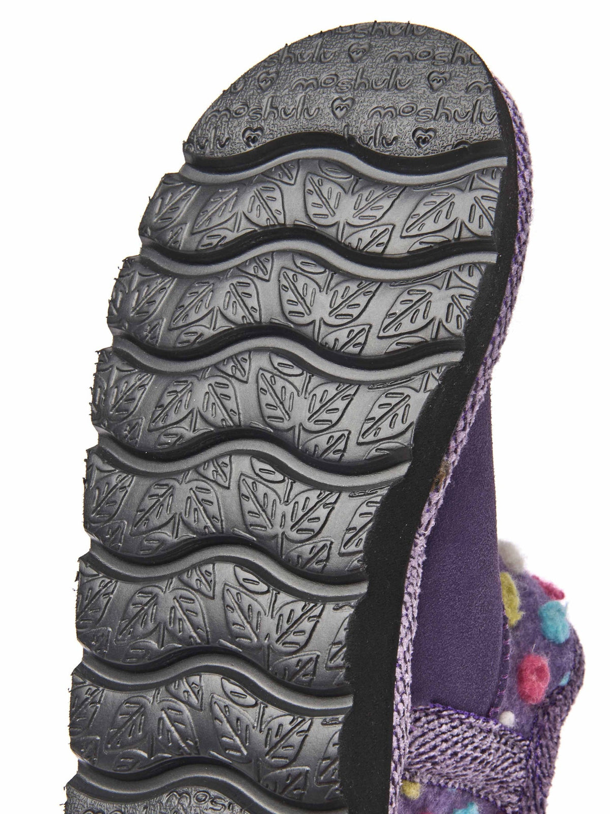 Purple spotty bootie slippers - FIRESIDE 2 VIOLET