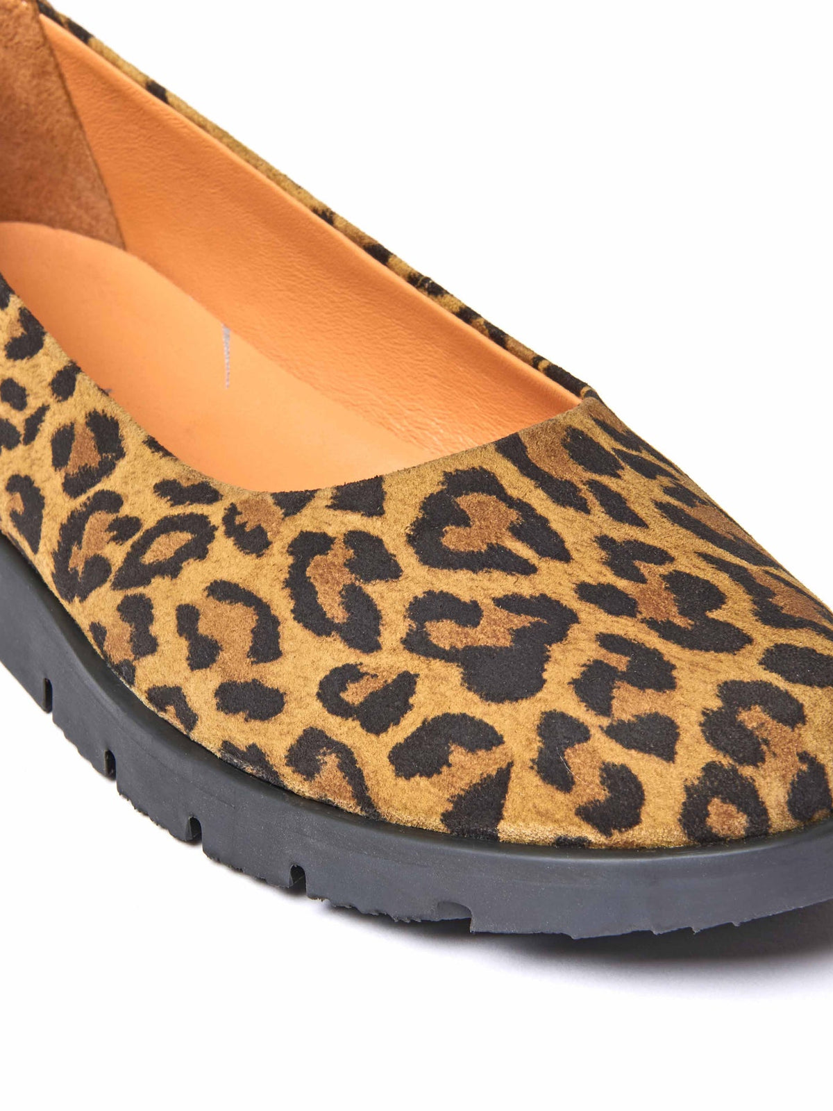 Brown leather slip-on ballet pumps - JIN LEOPARD PRINT
