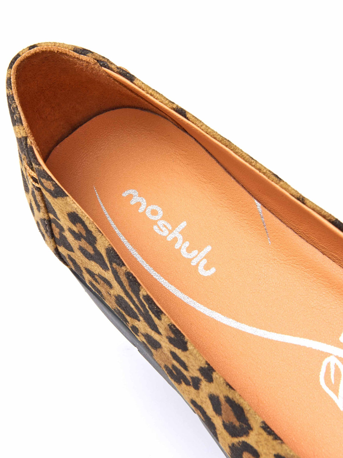 Brown leather slip-on ballet pumps - JIN LEOPARD PRINT