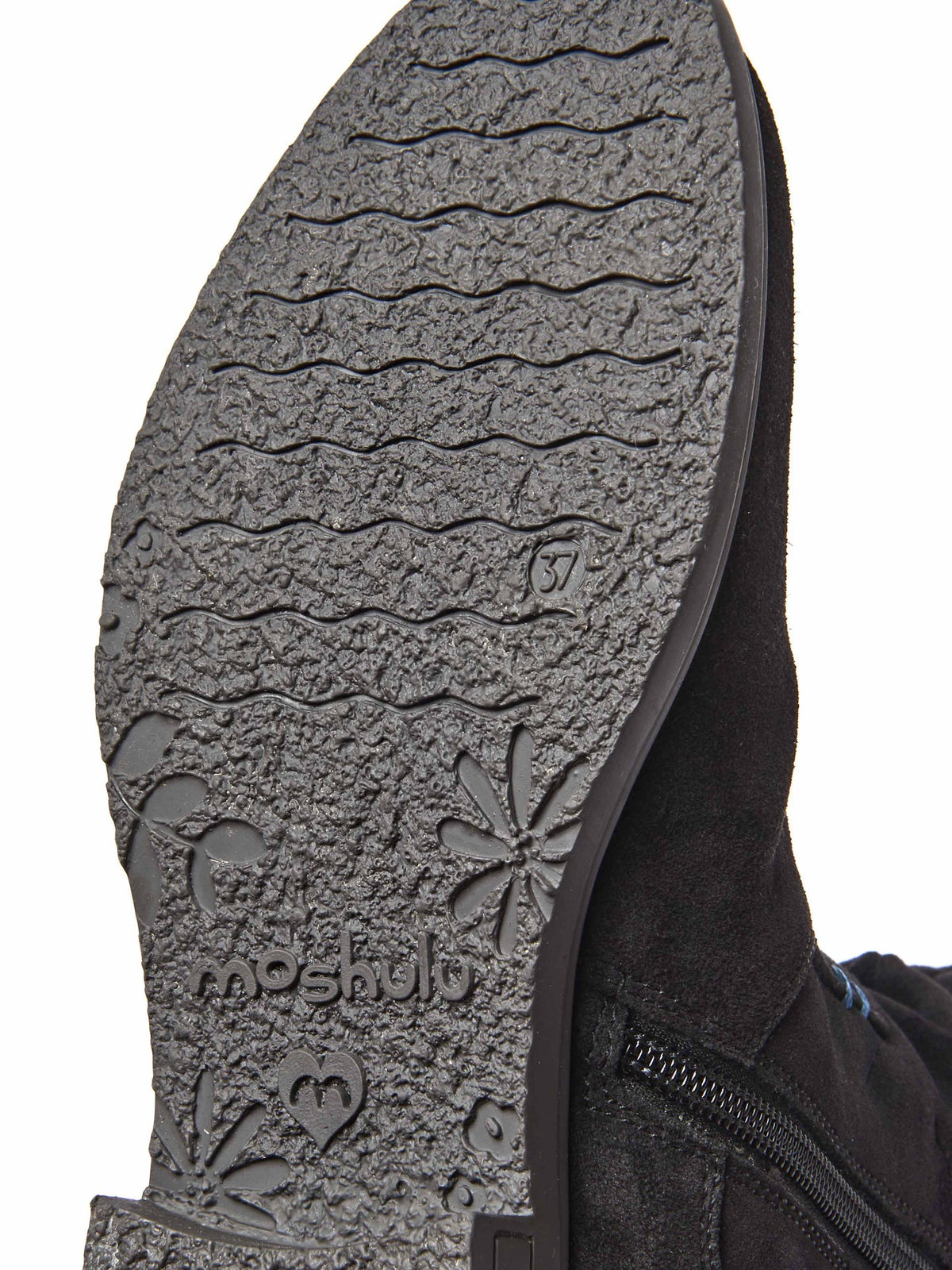 Black ruched suede mid-length boots - GLACIER SUEDE 2 BLACK