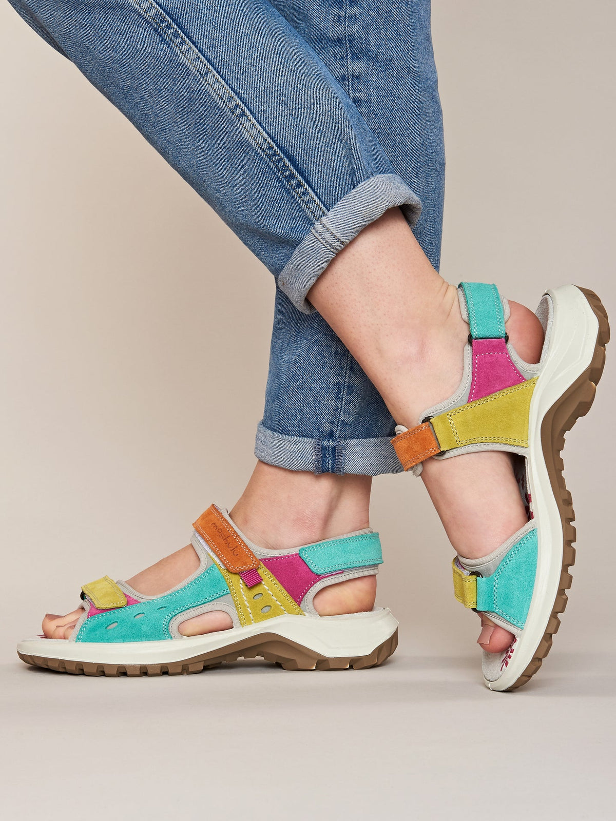 Multi suede adventure sandals - WEMBURY RETRO MULTI