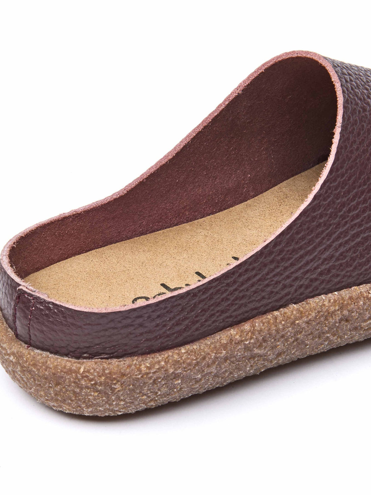 Red extra cushioned leather clogs - PEVENSEY MORELLO CHERRY