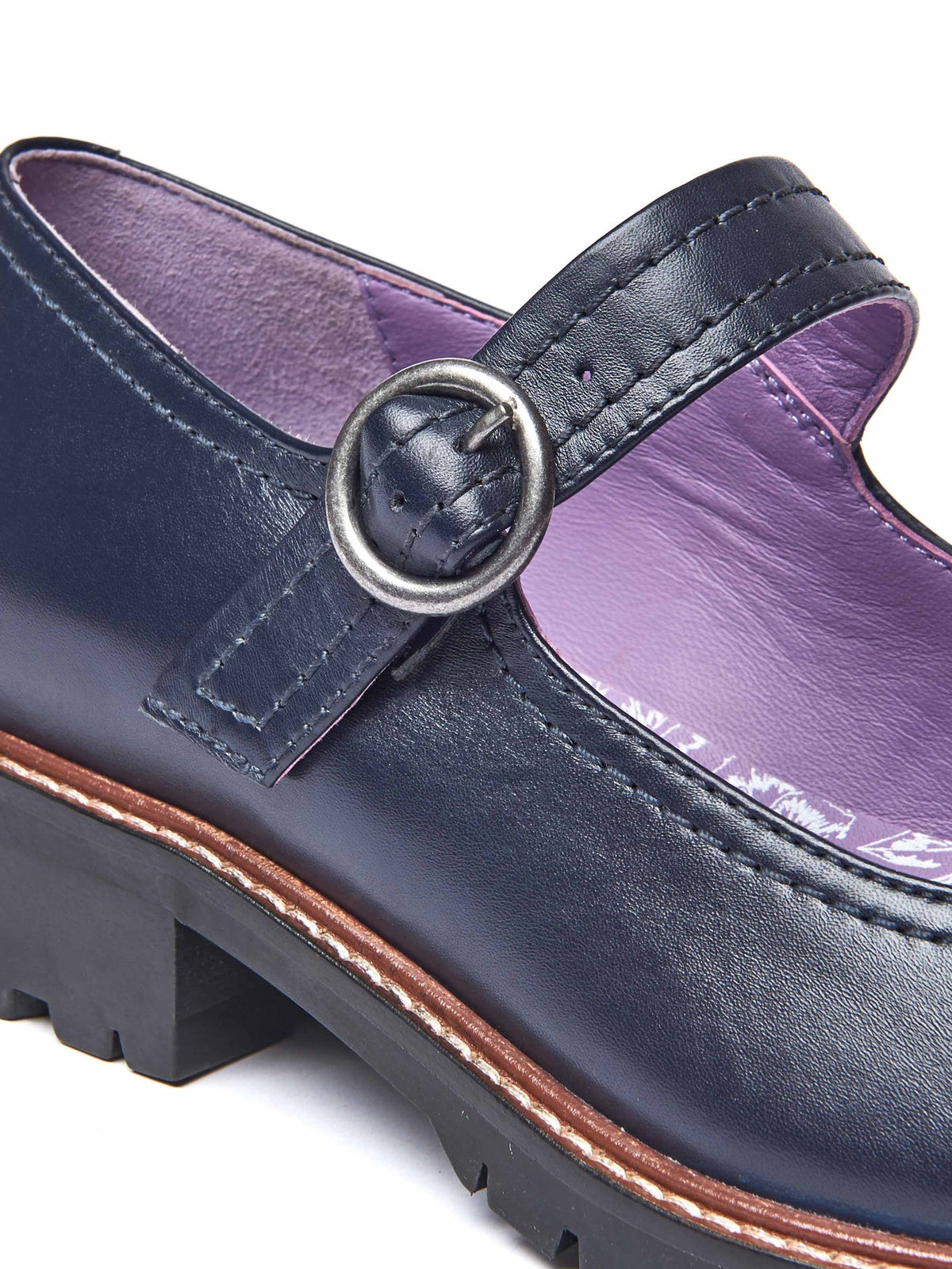 Blue chunky Mary Jane shoes - BOYCE INDIGO