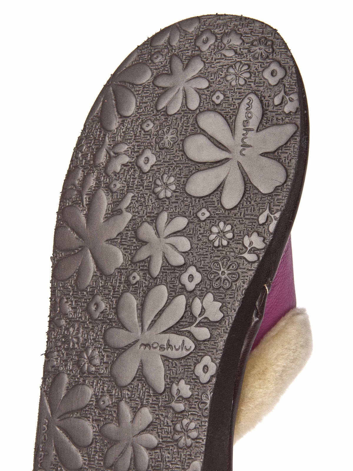 Pink classic leather mule slippers - ADELE 2 FUCHSIA PINK