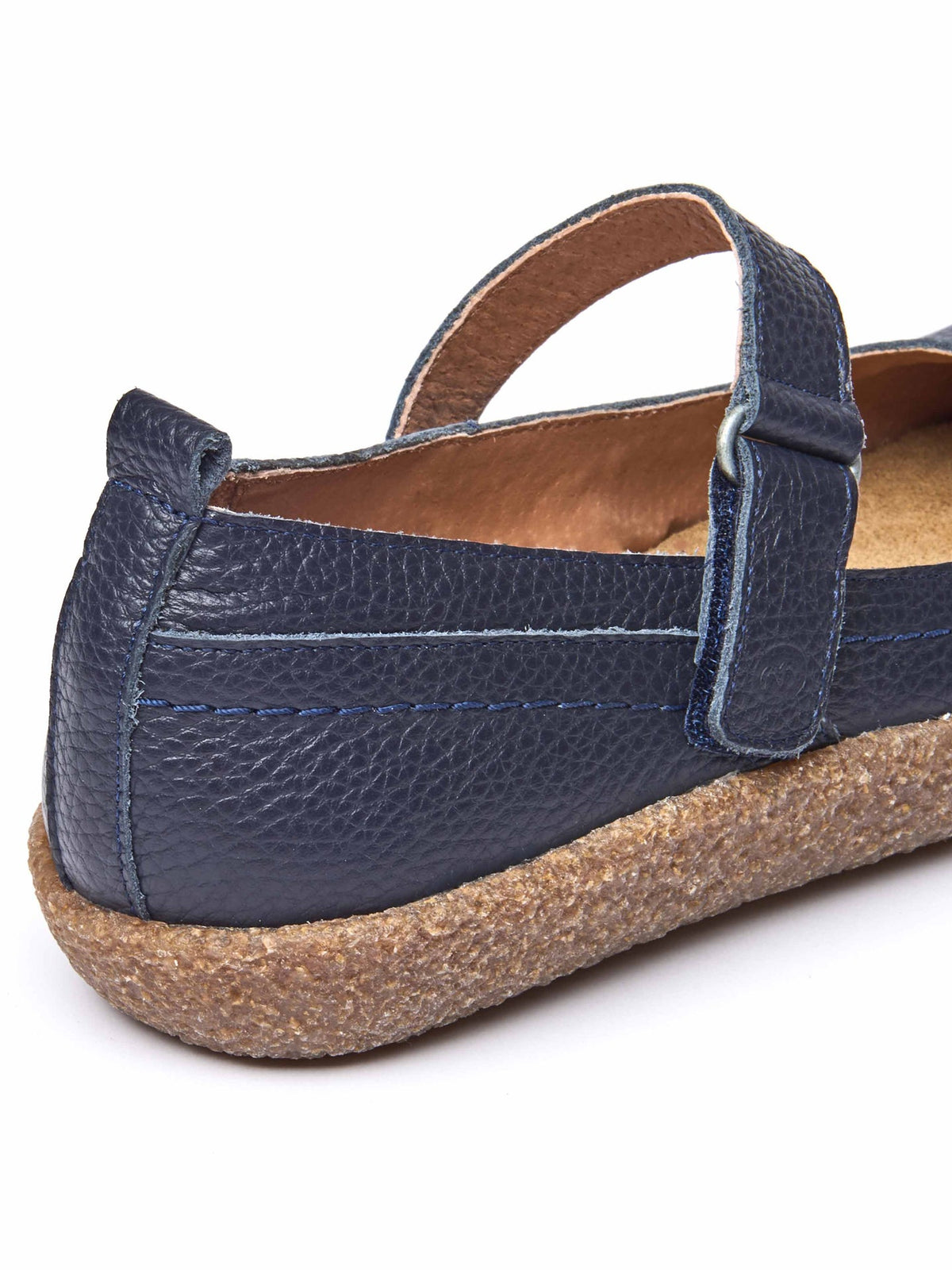 Blue leather Mary Jane clog shoes - PEPPERCOMBE INDIGO
