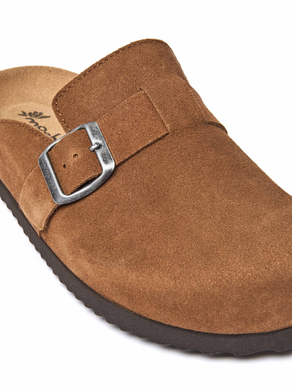 Brown suede cork footbed clogs - TULIPA 2 TAN