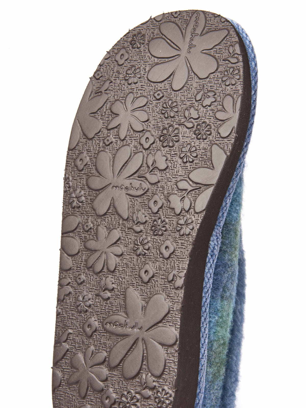 Blue felt plaid ankle boot slippers - NANIS BLUE PLAID