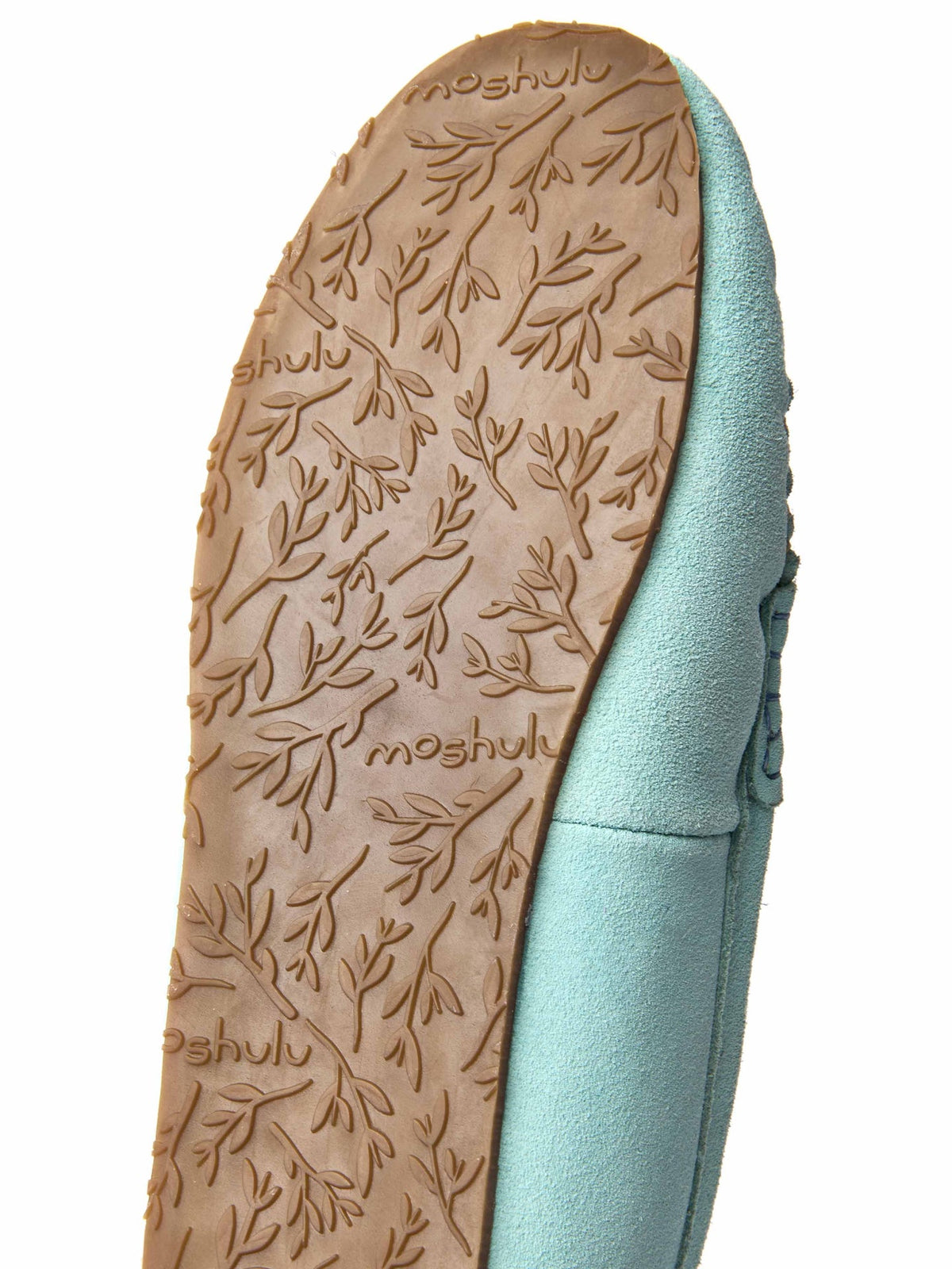 Blue suede moccasin sheepskin slippers - JOCUND GLACIER BLUE