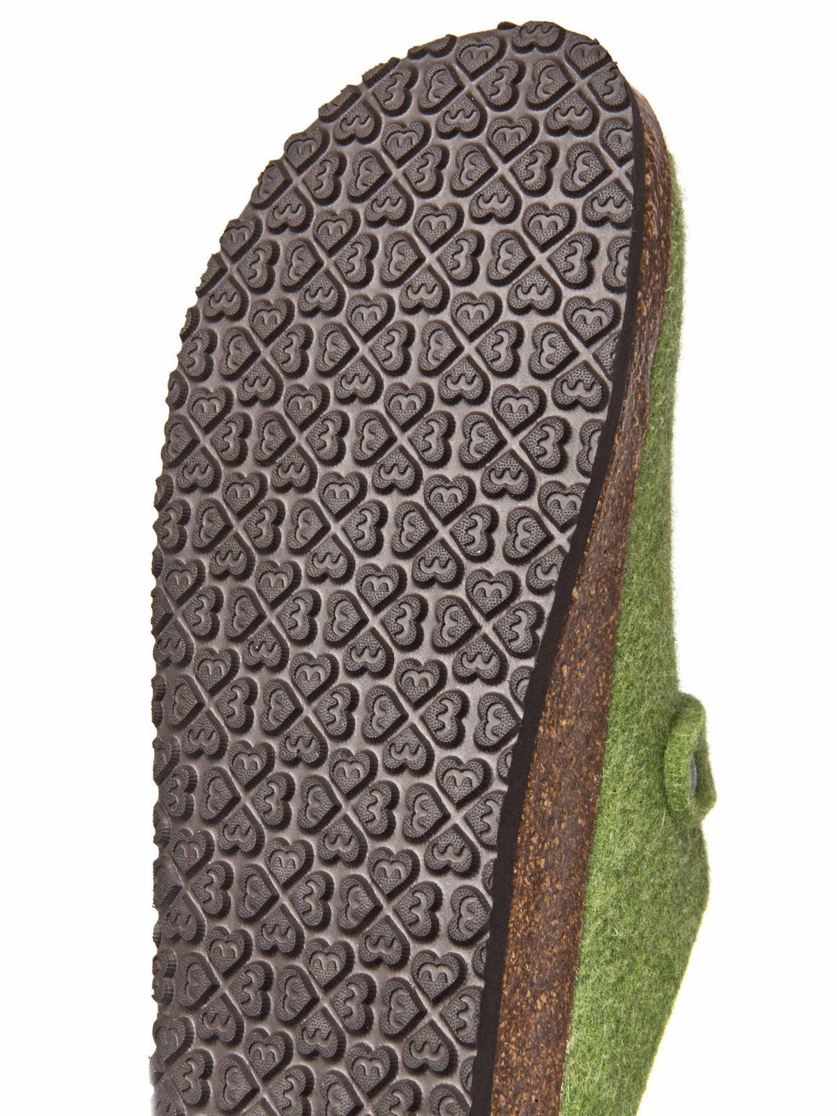 Green wool felt clog mule slippers - CECILIA GREENERY