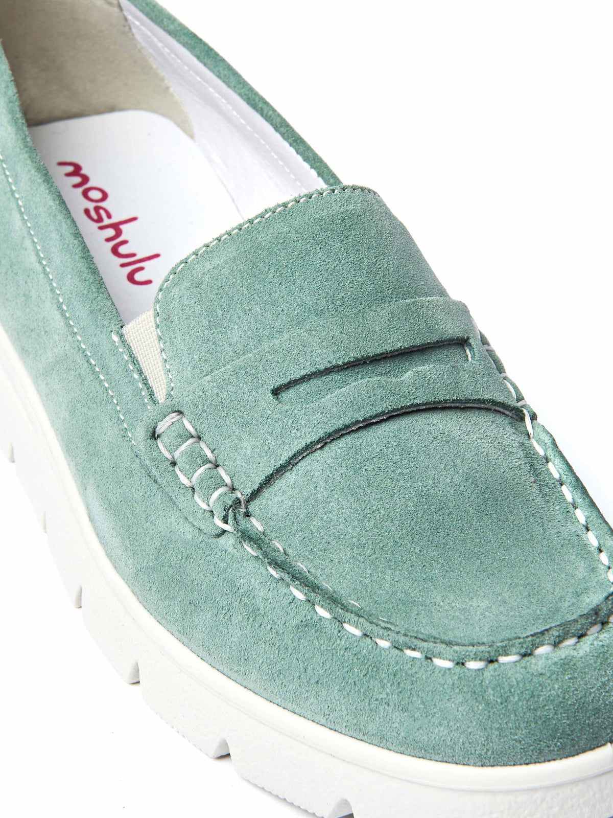 Green casual moccasin loafers - SHEARWATER SEA MIST SUEDE