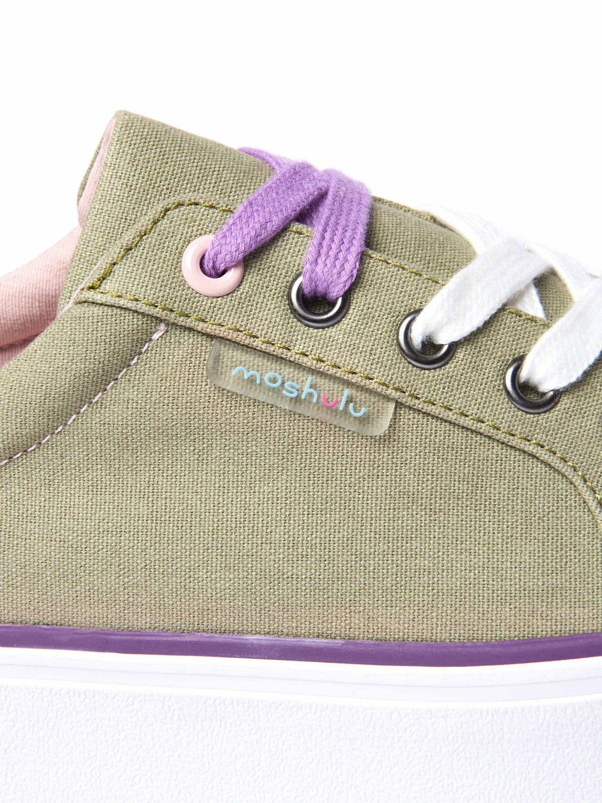 Green chunky canvas trainers - LEVAN SAGE GREEN