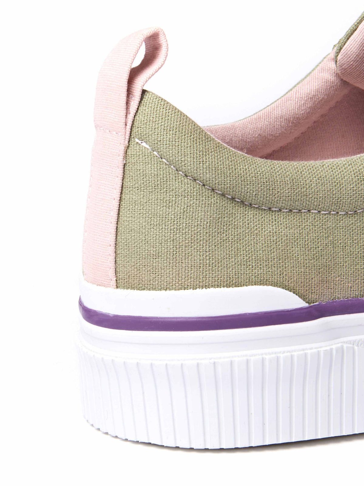 Green chunky canvas trainers - LEVAN SAGE GREEN