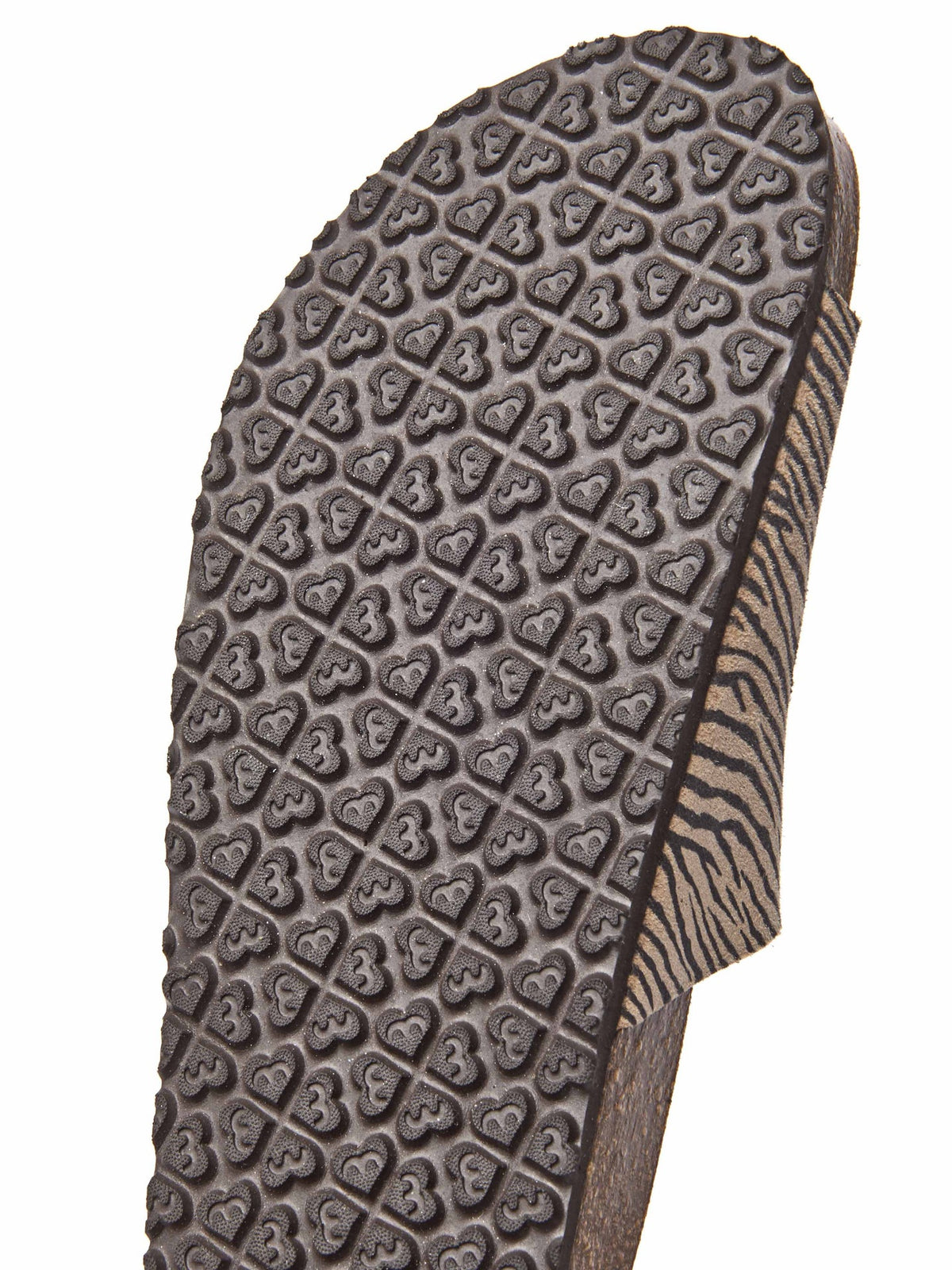 Animal print leather cork footbed sandals - DANUBE 2 ZEBRA PRINT