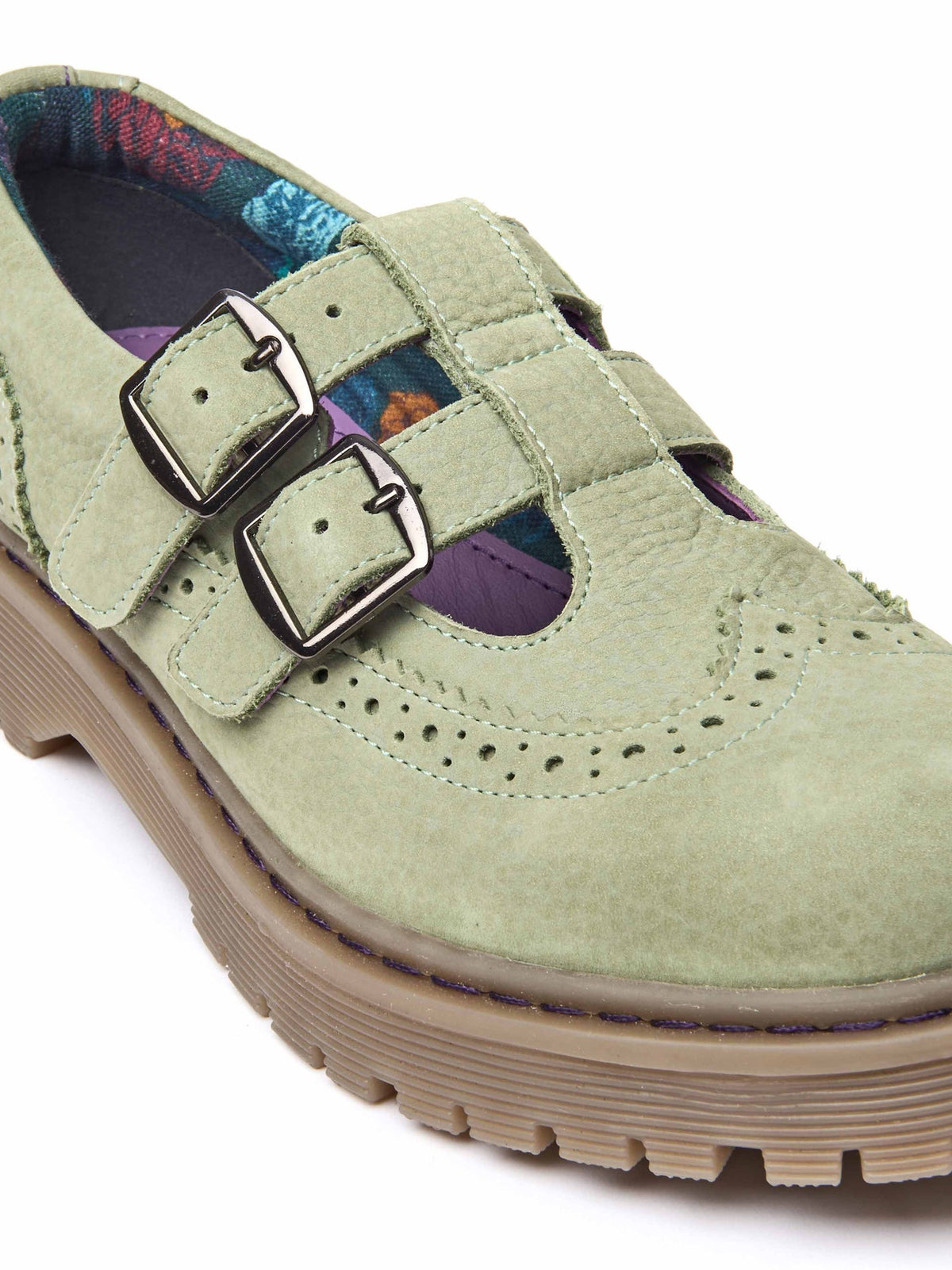 Green chunky Mary Jane shoes - CALTHIA SAGE GREEN