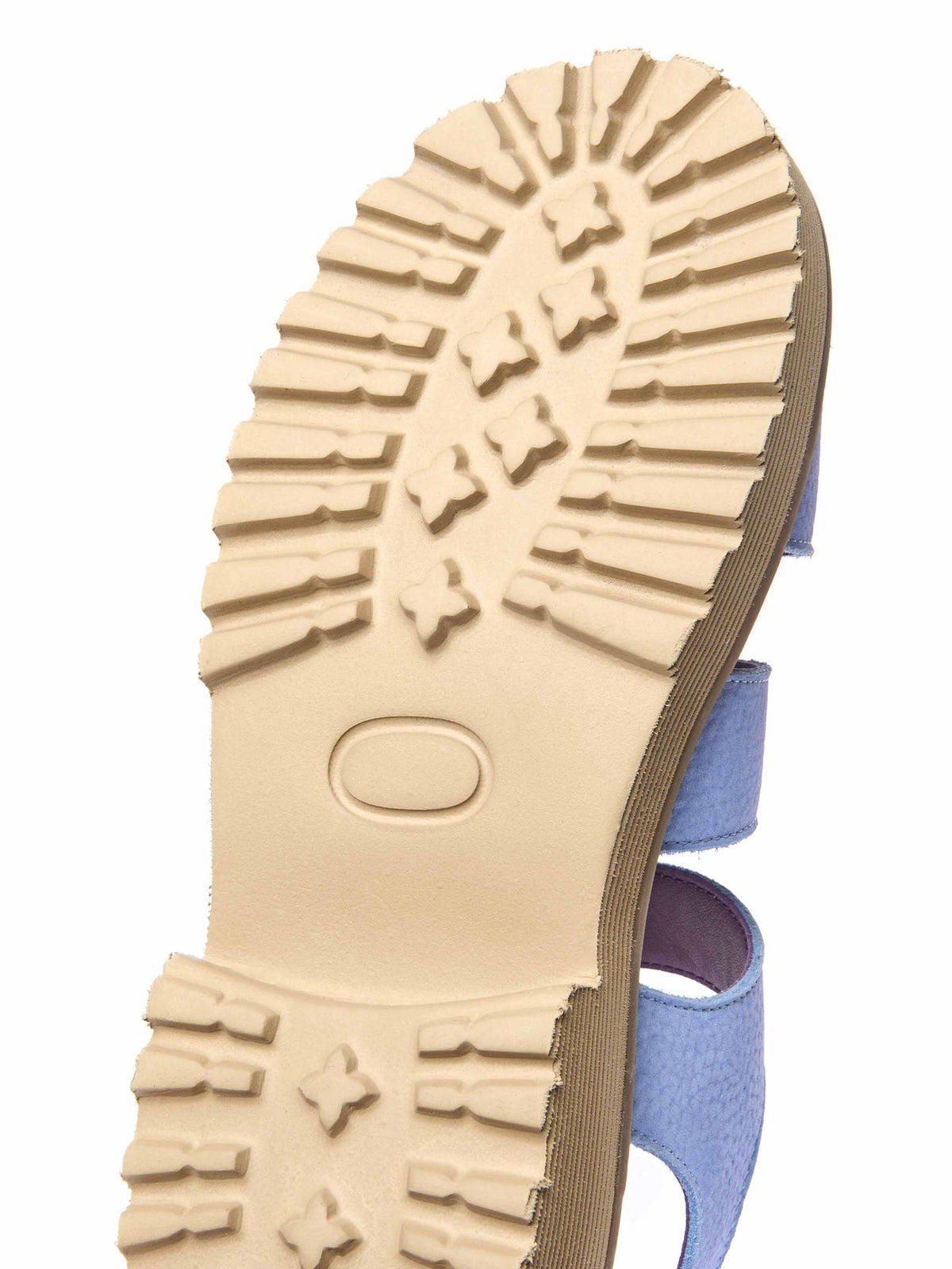 Blue chunky adjustable city sandals - DIANTHA CORNFLOWER BLUE NUBUCK