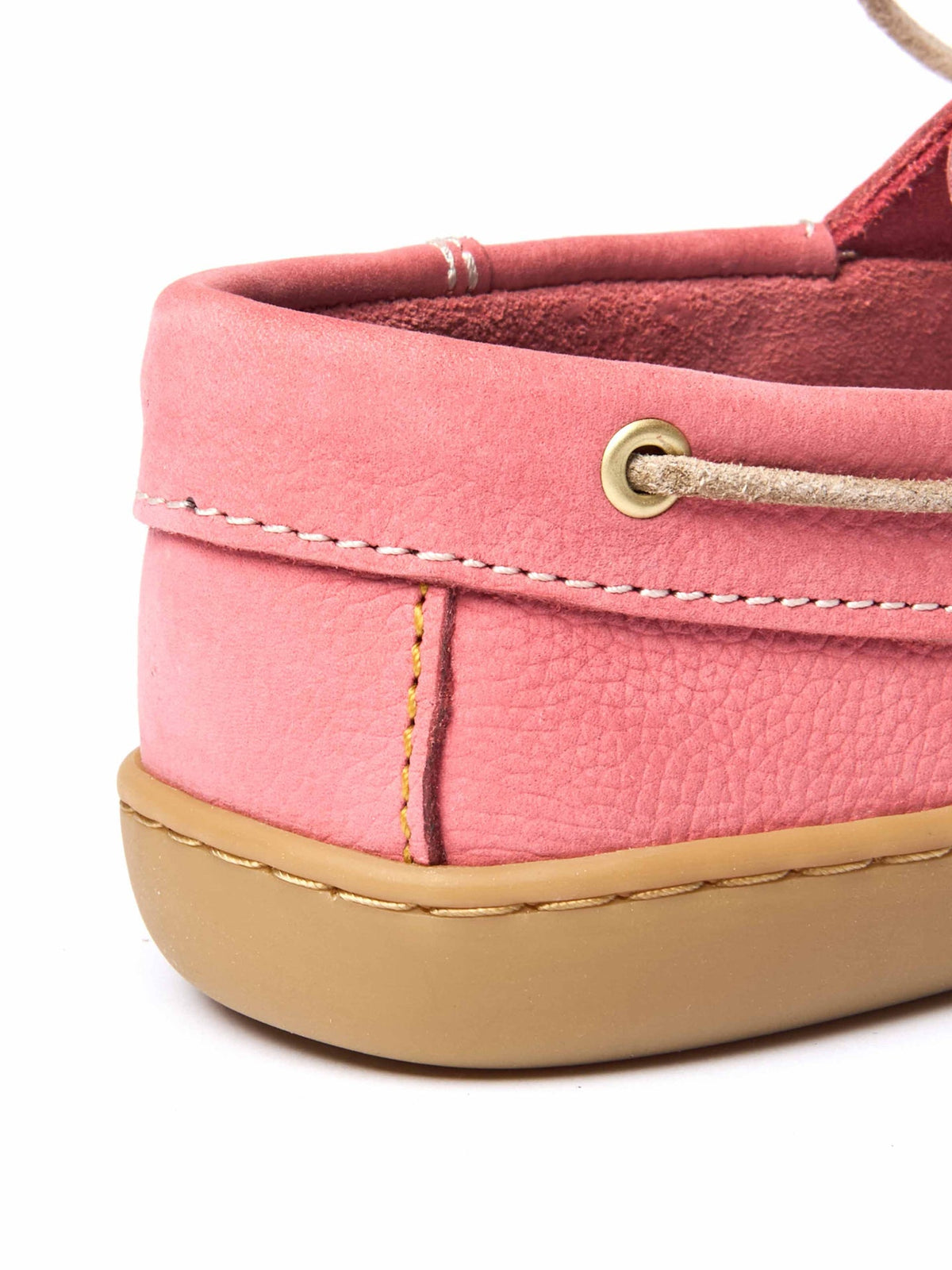 Pink flexible nubuck boat shoes - FOWEY CORAL PINK NUBUCK