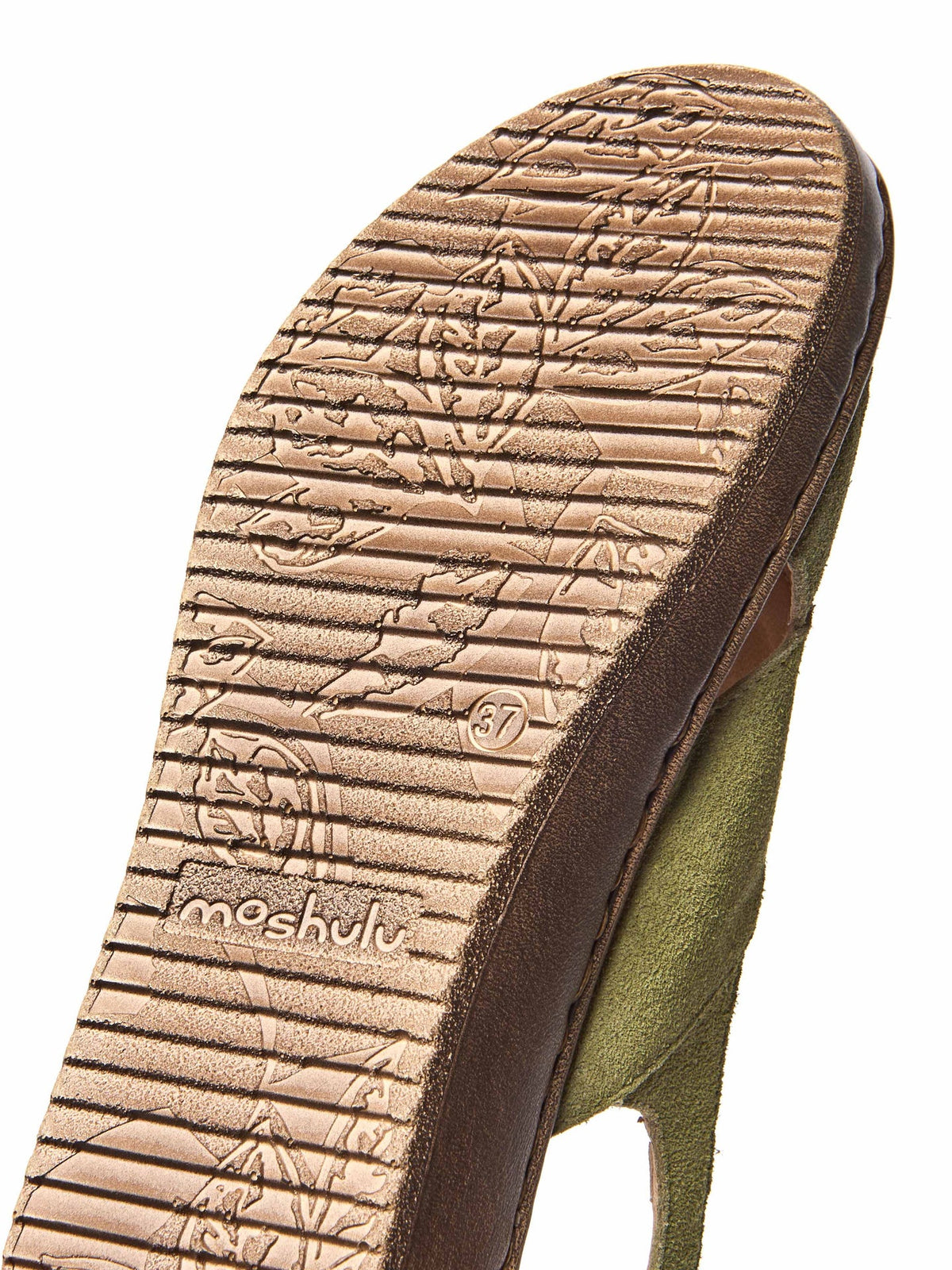 Green slingback crossover sandals - SANTA BARBARA LICHEN GREEN SUEDE
