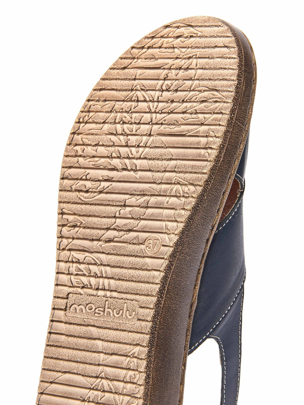 Blue slingback crossover sandals - SANTA BARBARA INDIGO LEATHER