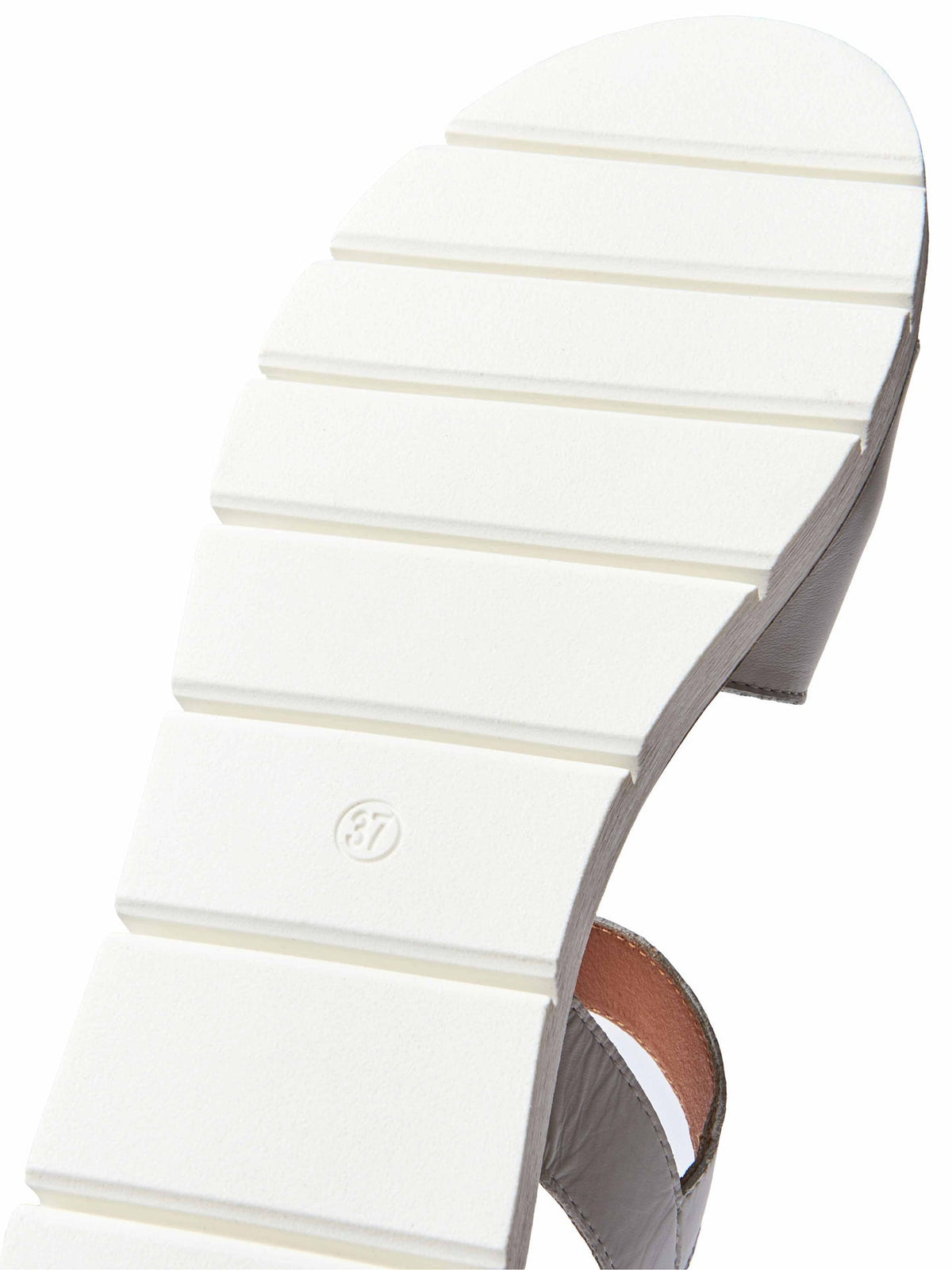 White cushioned slingback city sandals - PHILLY WHITE LEATHER