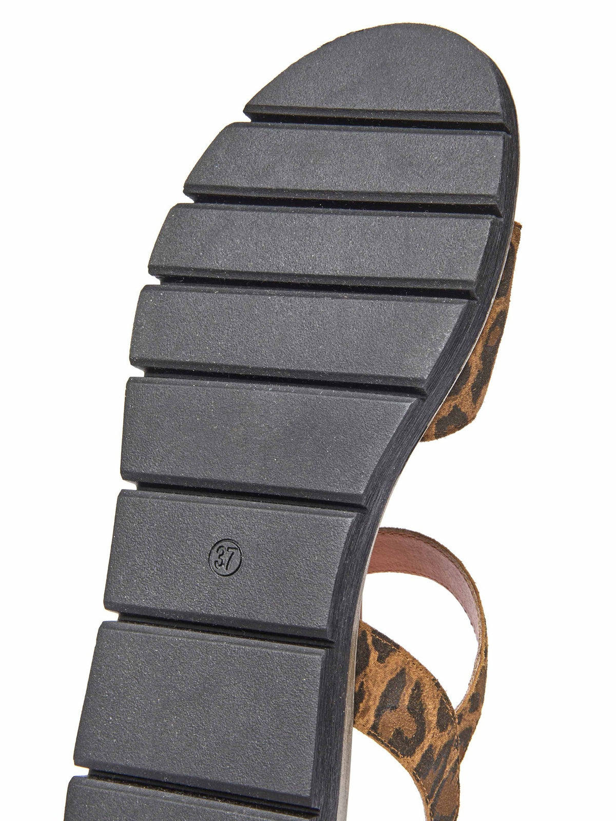 Brown cushioned slingback city sandals - PHILLY LEOPARD PRINT
