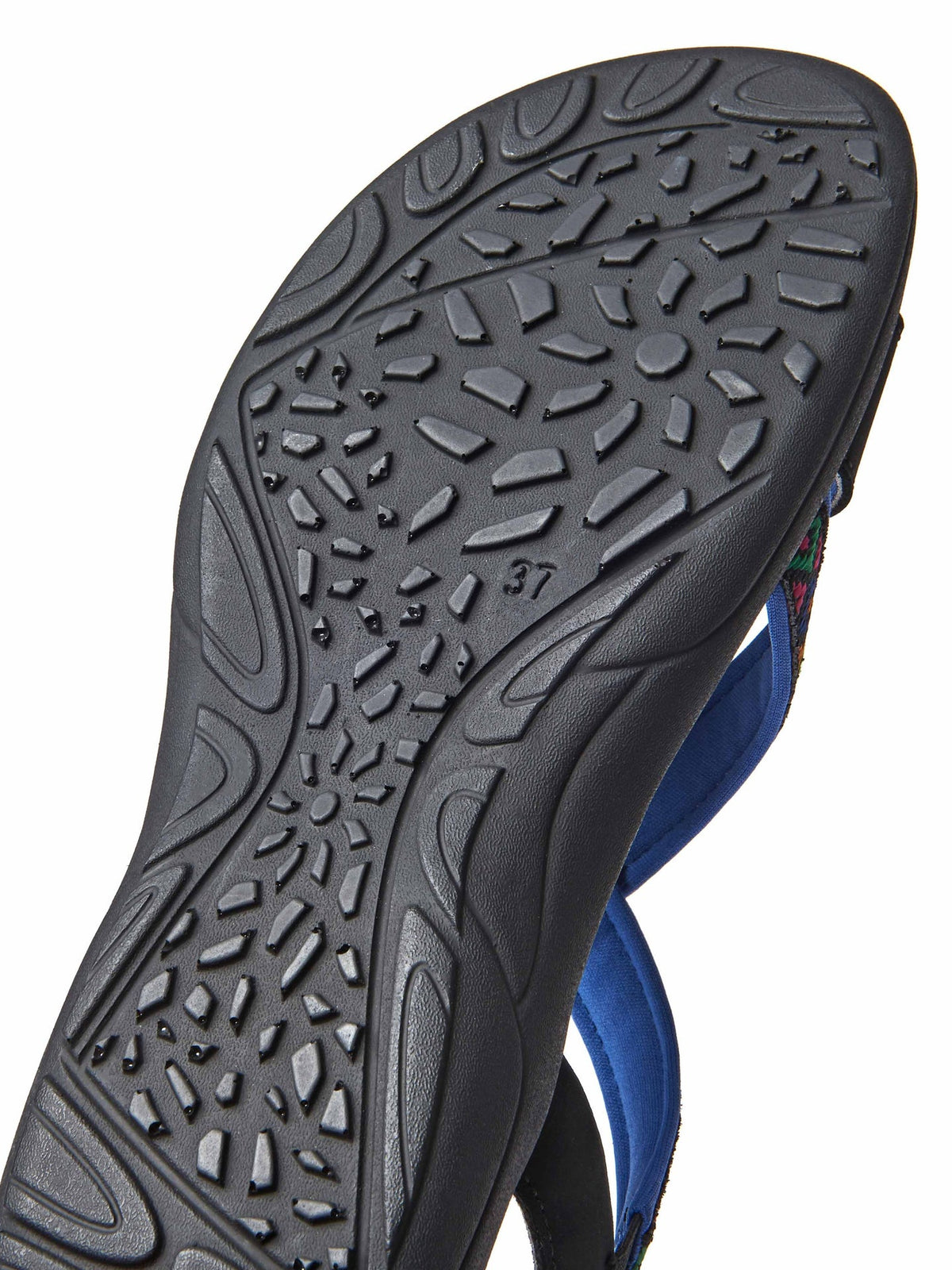 Black Adjustable textile & nubuck activity sandals - TEIGN BLACK MULTI