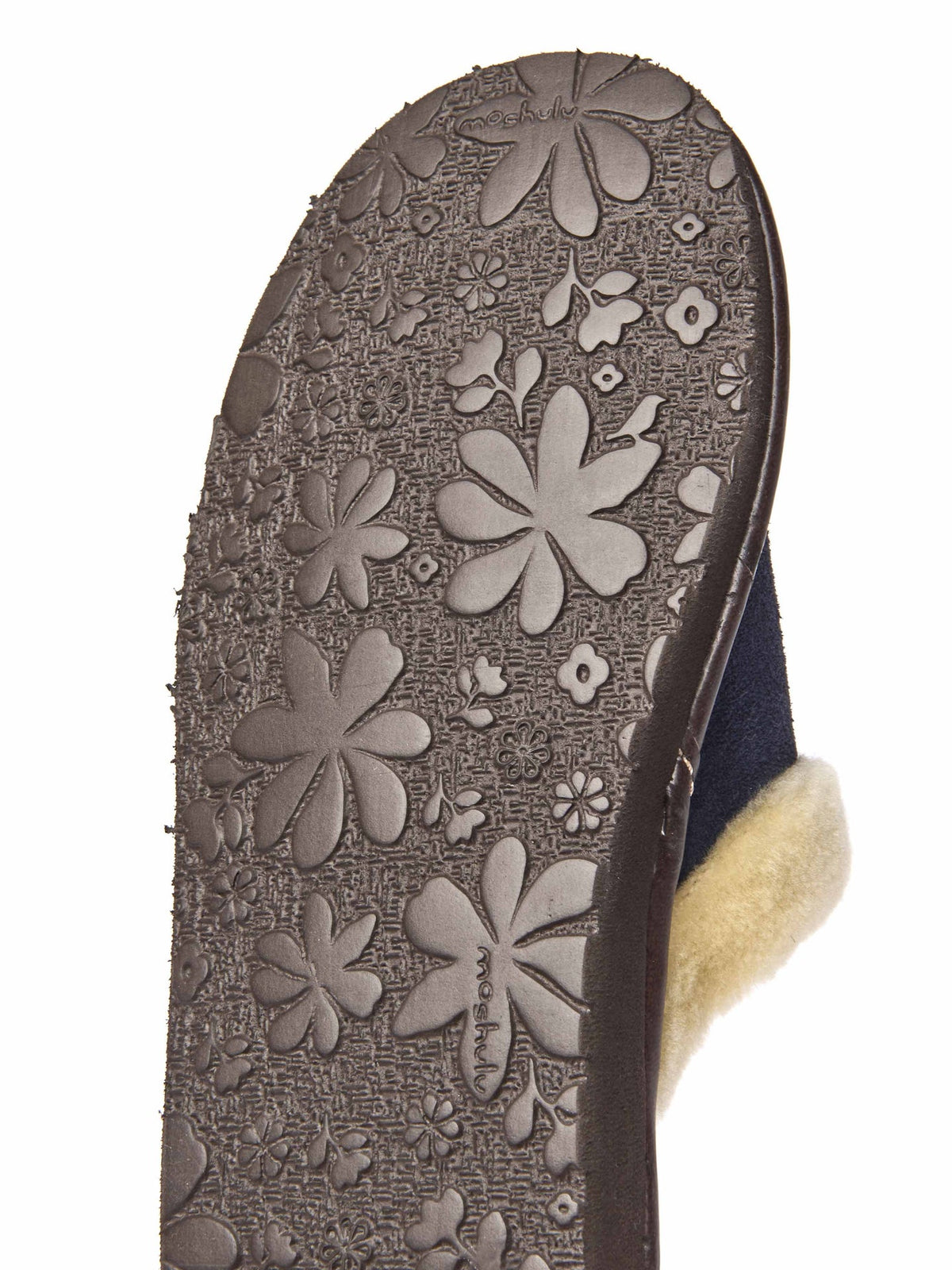 Blue classic suede mule slippers - VITORIA NAVY