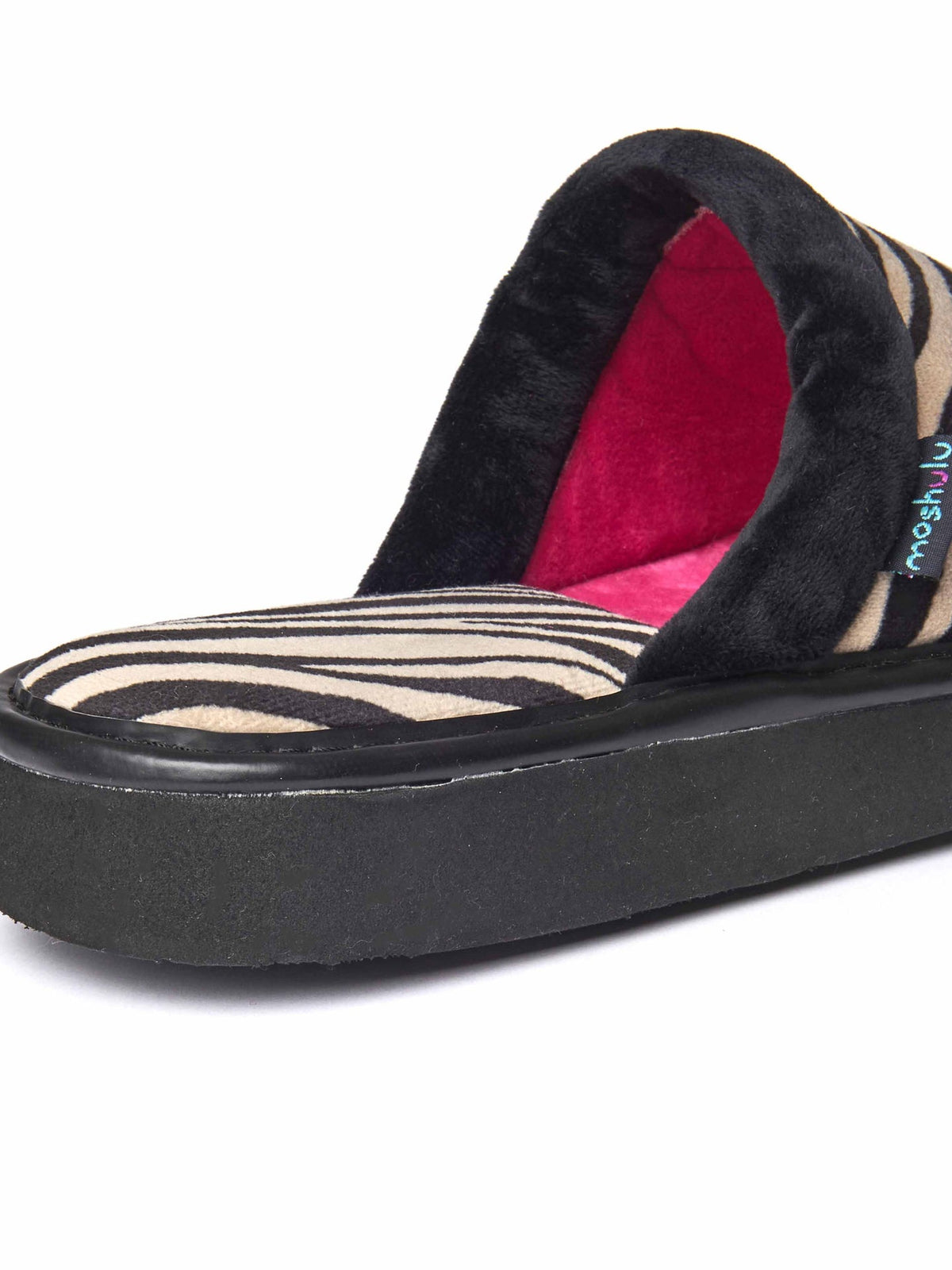 Animal print mule slippers - BABA ZEBRA