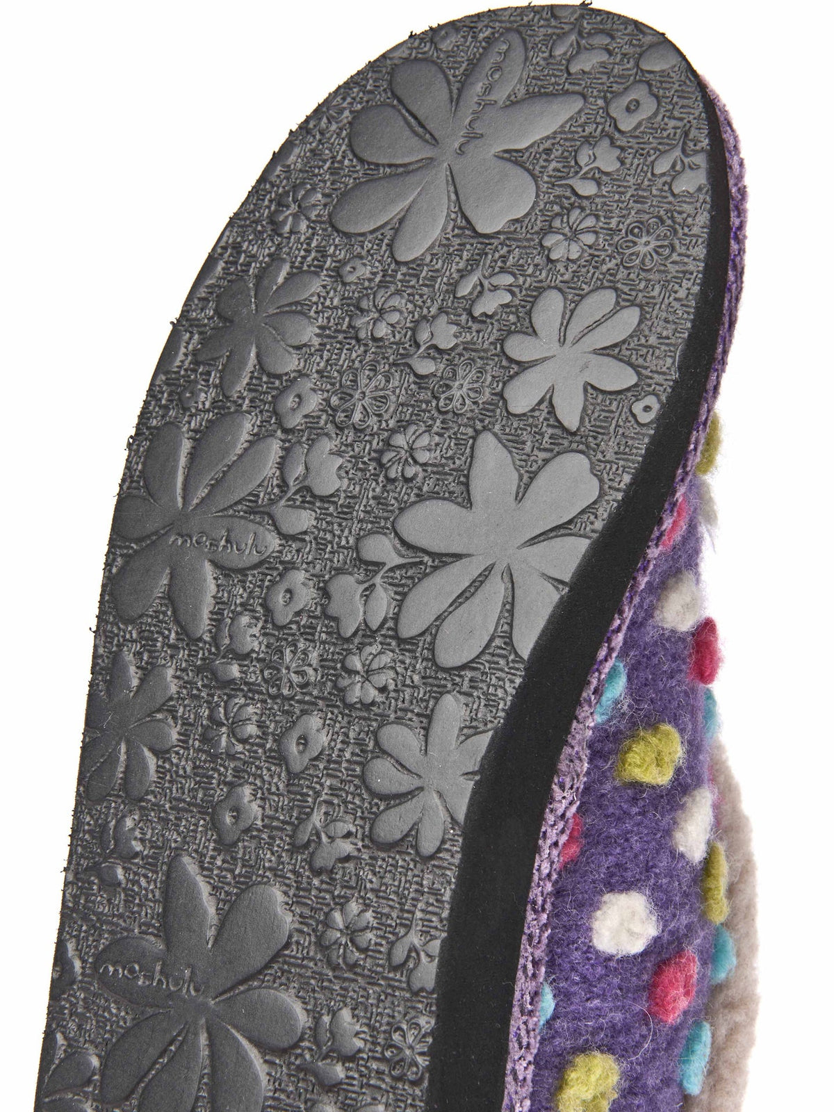 Purple short spotty bootie slippers - BO VIOLET