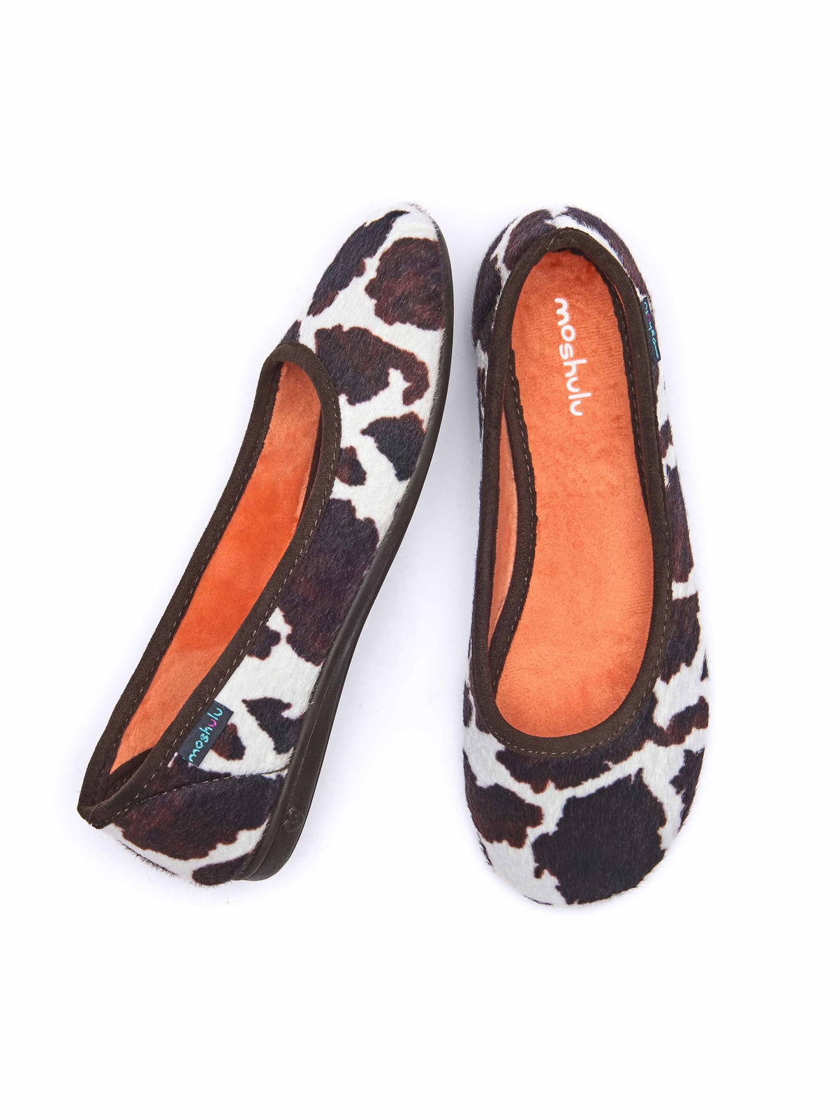 Animal print ballerina slippers - LEONA COW PRINT