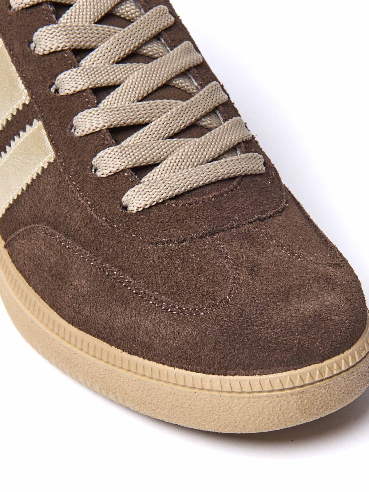 Brown colourful and metallic fashion trainers - JESS BROWN SUEDE