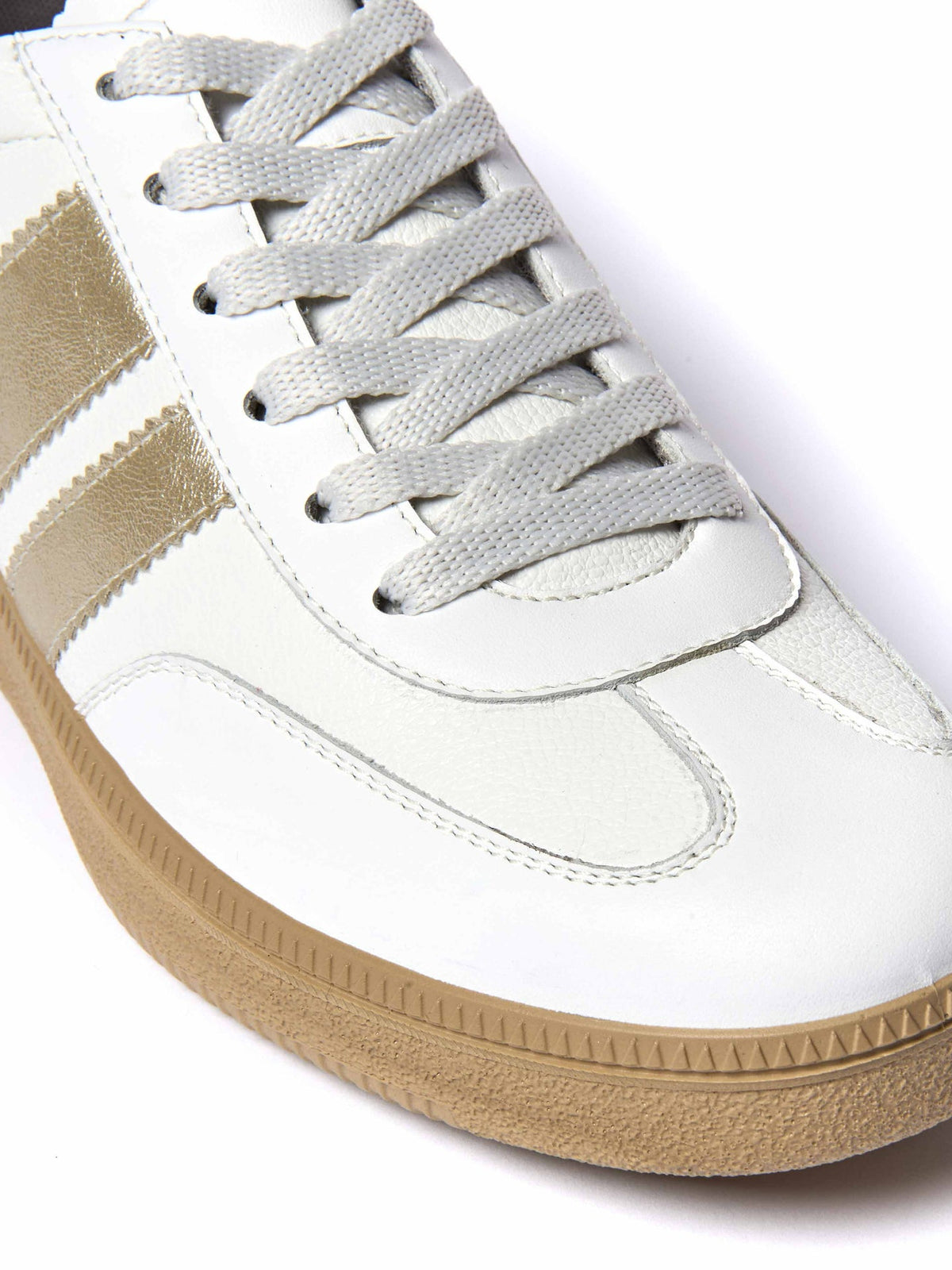 White colourful and metallic fashion trainers - JESS WHITE LEATHER