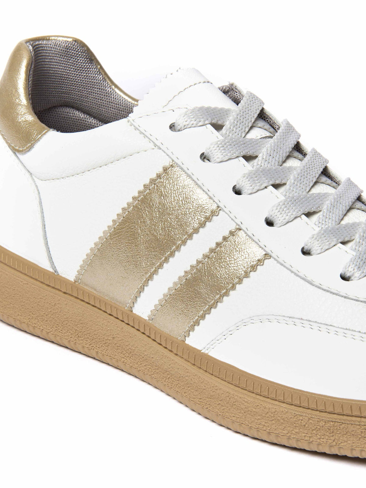 White colourful and metallic fashion trainers - JESS WHITE LEATHER