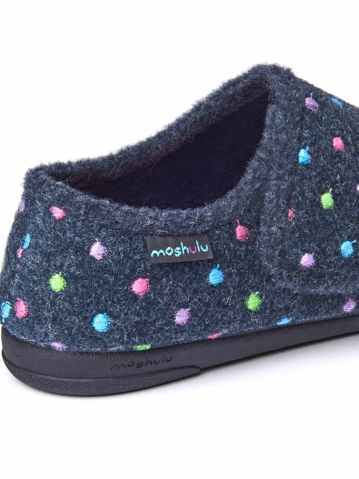 Blue adjustable touch fastening slipper - WATKIN NAVY