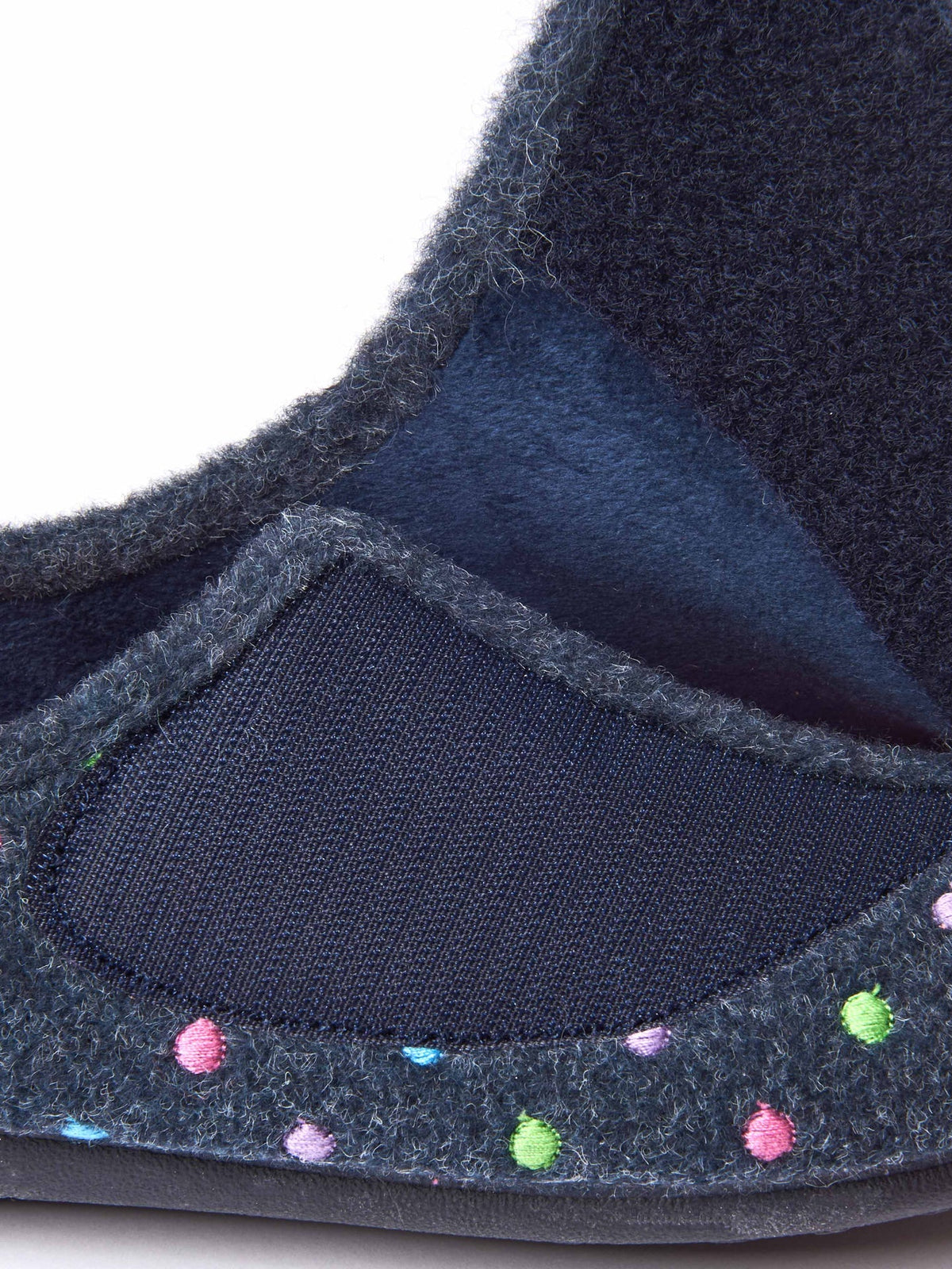Blue adjustable touch fastening slipper - WATKIN NAVY