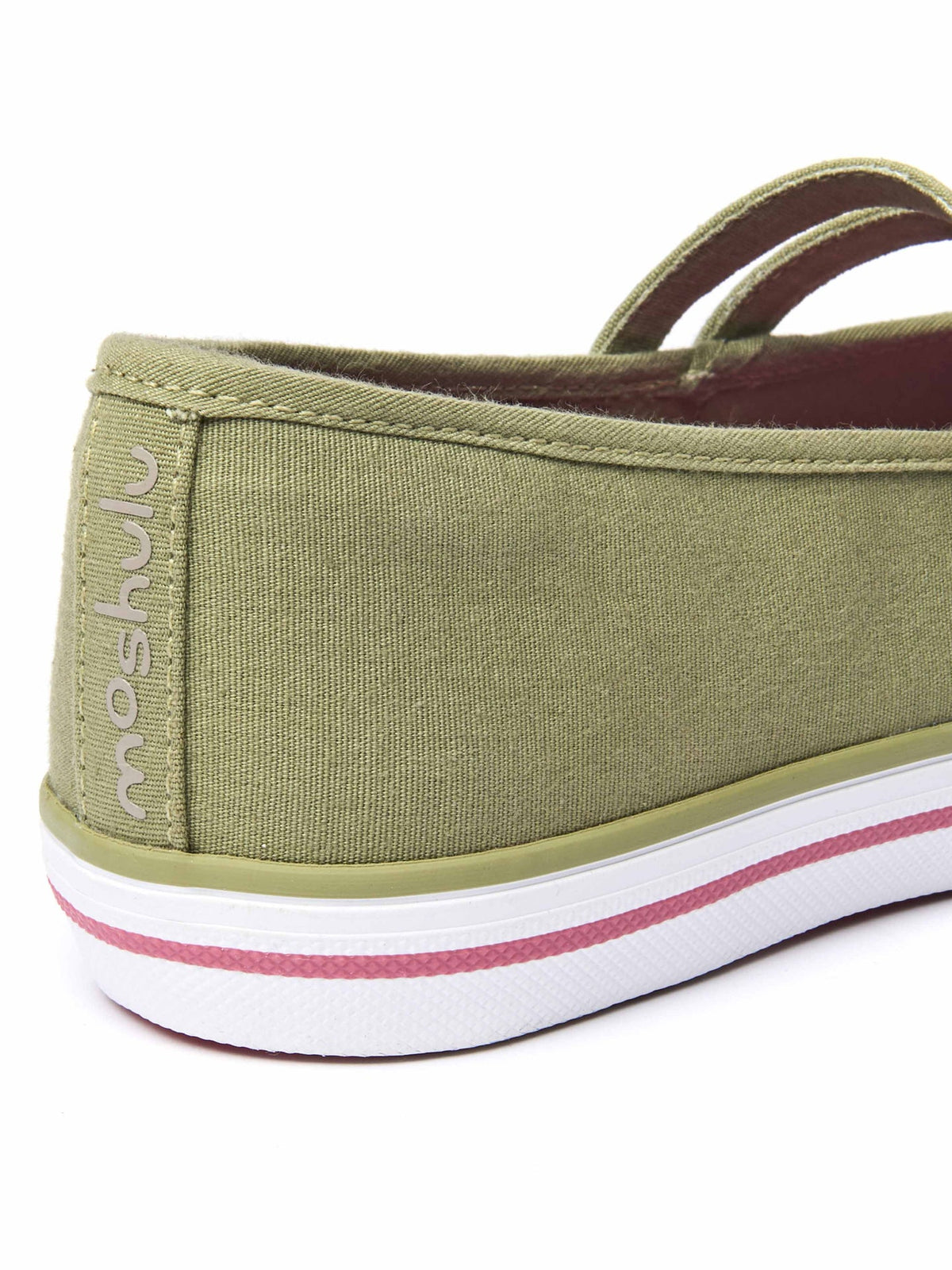 Green double strap ballerina style trainer - MARZIO LICHEN GREEN