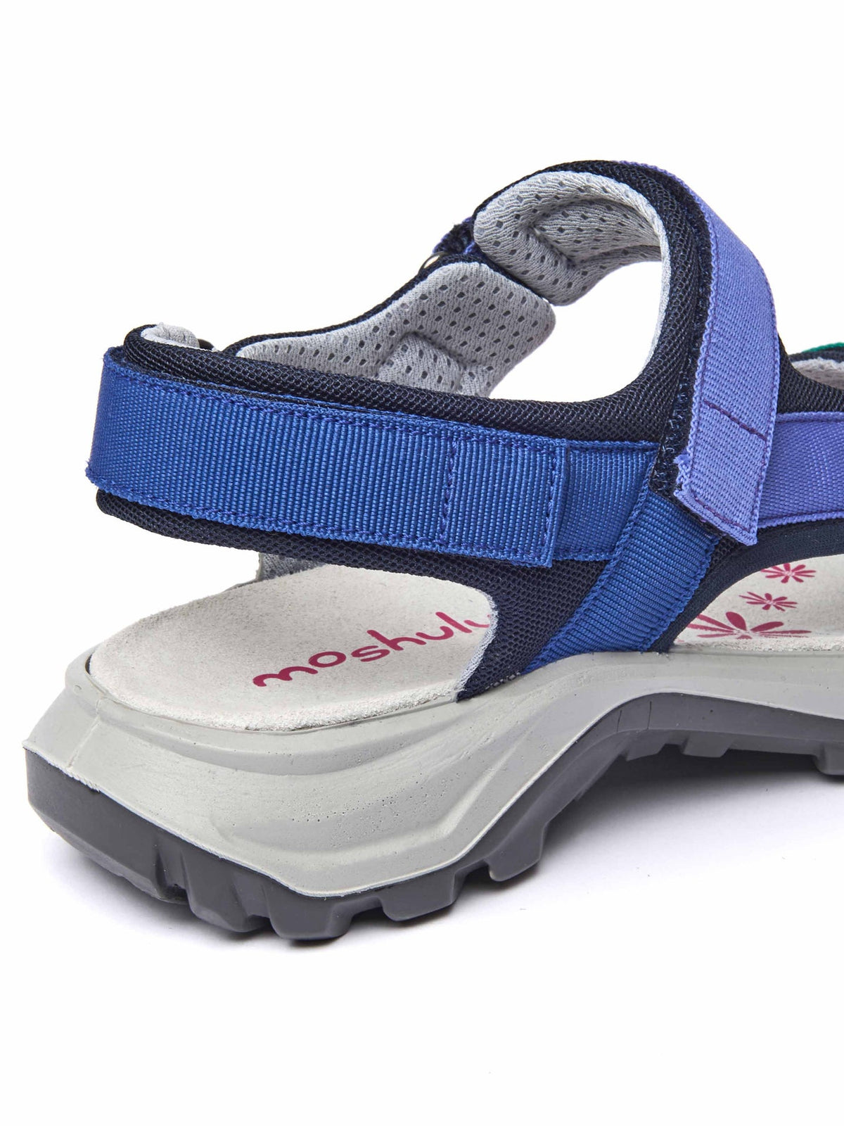 Blue chunky lightweight adventure sandals - LUNE INDIGO MULTI