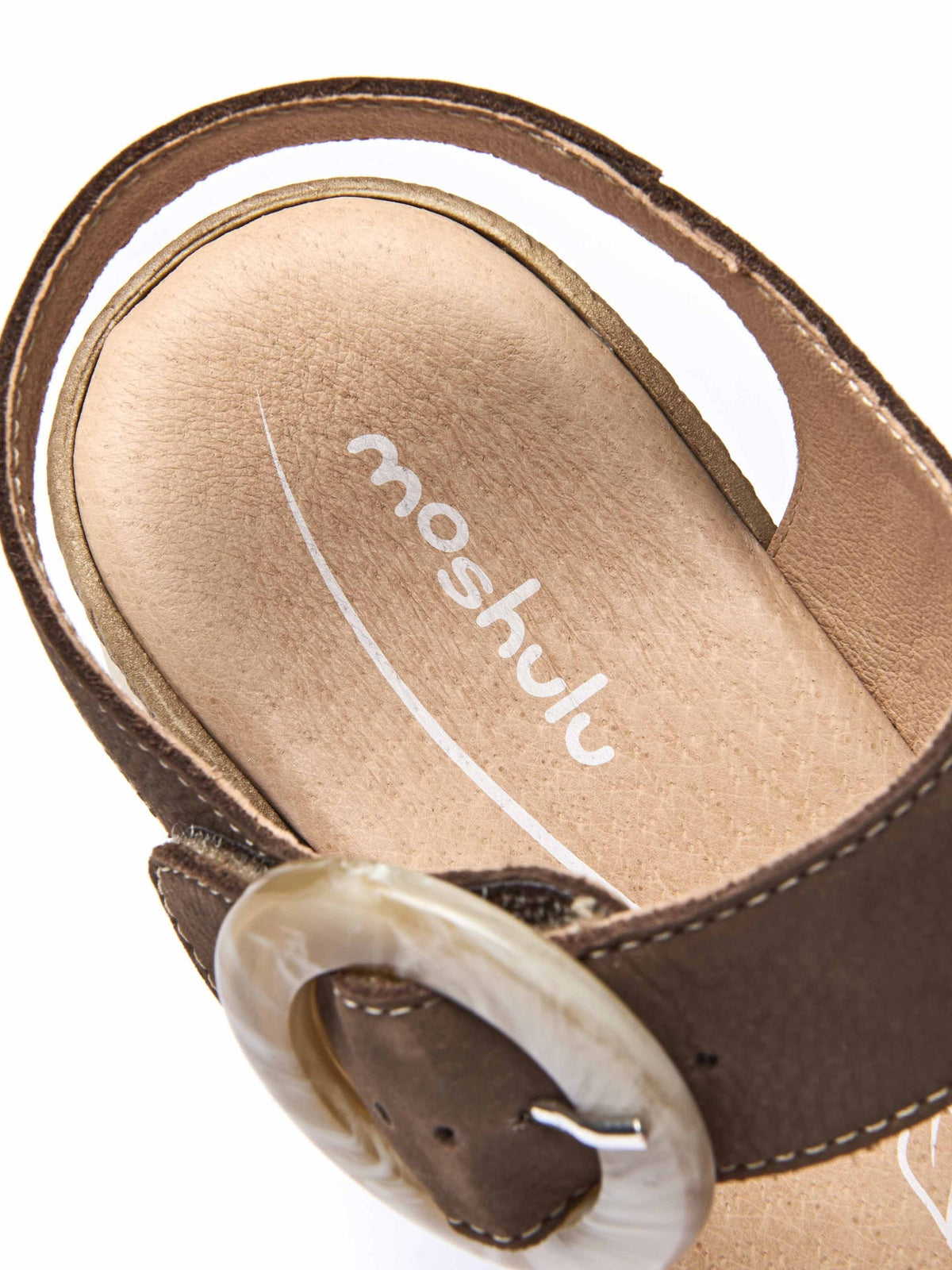 Brown two-toned flexible sandals - PENHALE BROWN/DARK SAGE NUBUCK