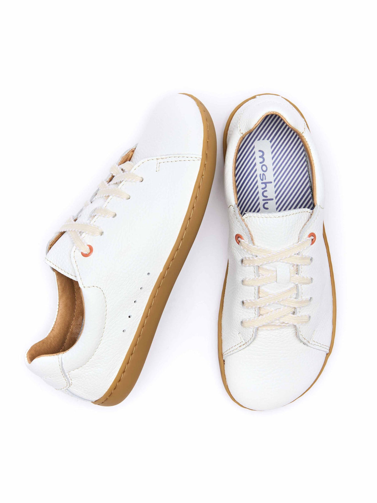 White ladies moccasin-style trainer - POLZEATH WHITE LEATHER