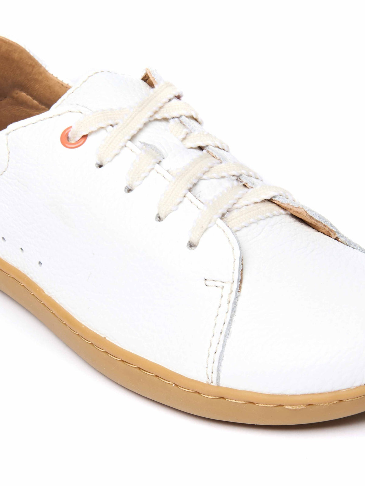 White ladies moccasin-style trainer - POLZEATH WHITE LEATHER