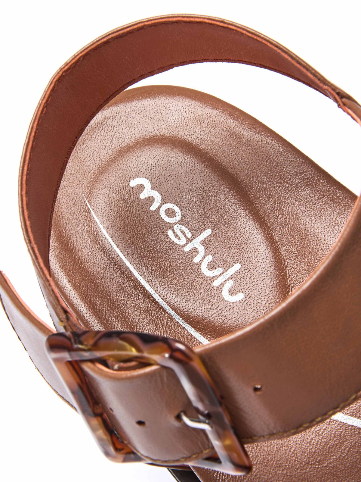 Brown colourful leather buckle sandals - NEWARK 2 TAN LEATHER