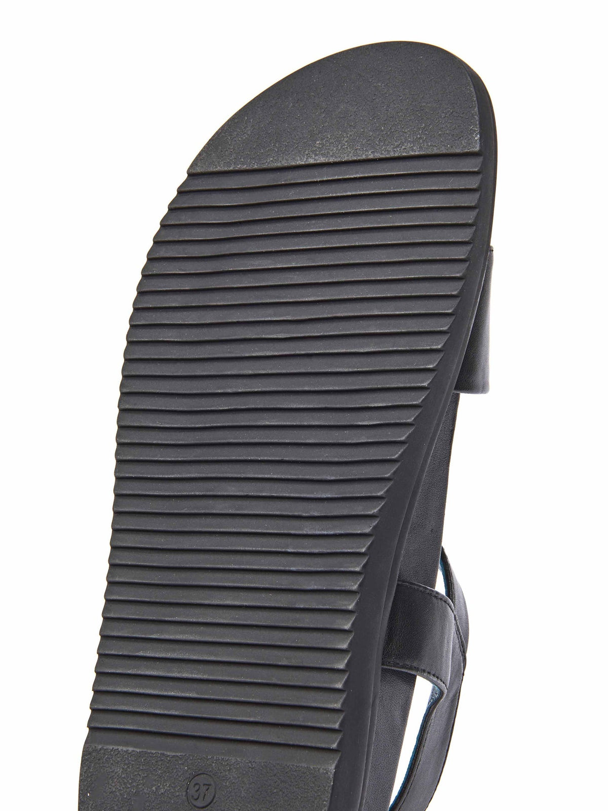 Black colourful leather buckle sandals - NEWARK 2 BLACK LEATHER
